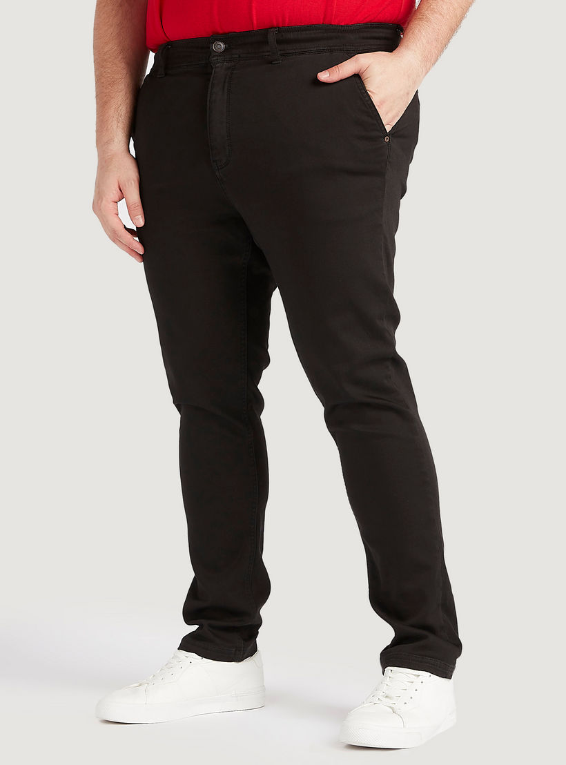 Solid Mid-Rise Chino Pants with Button Closure-men-clothing-bottoms-trousersandchinos-trousers-image-1
