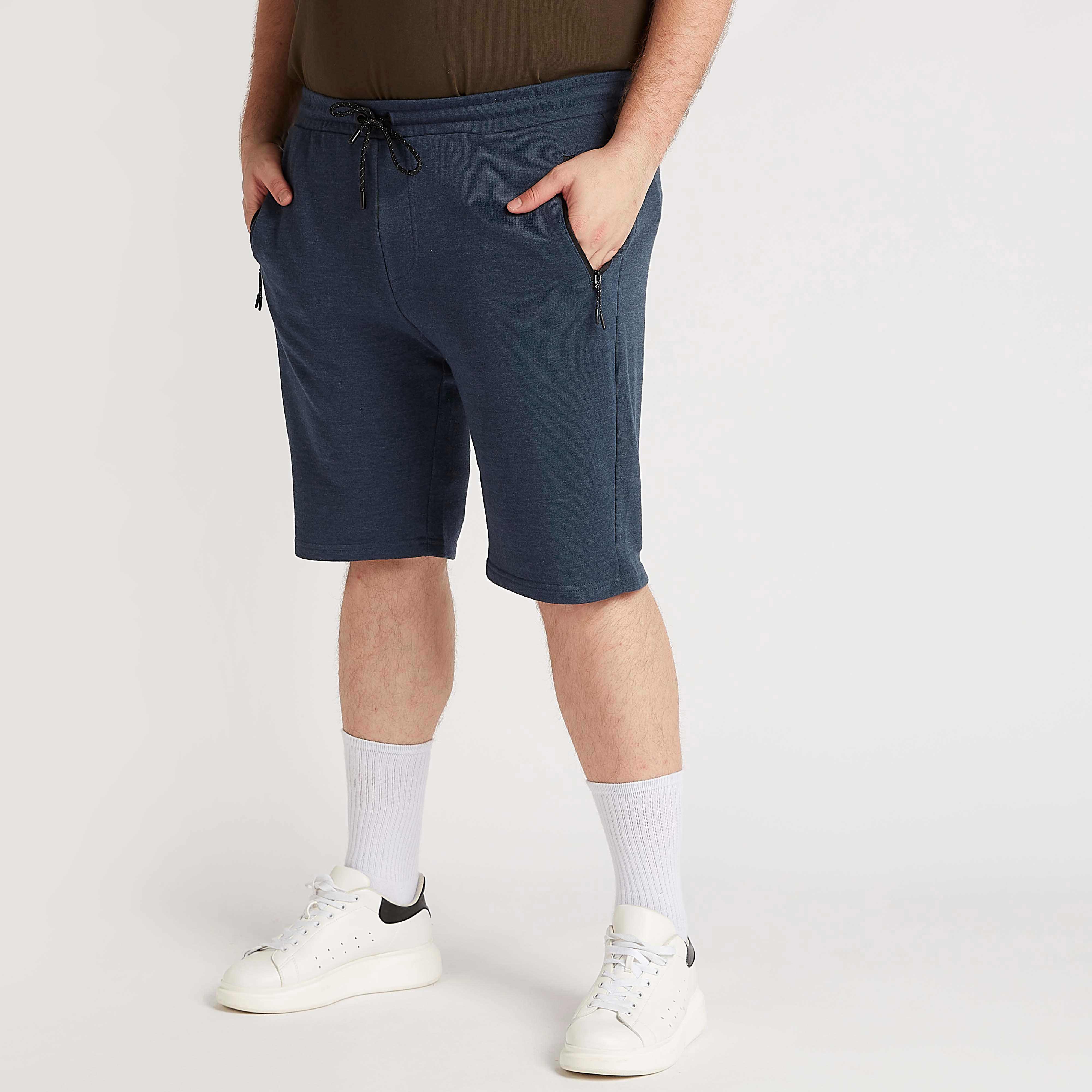 Solid Mid-Rise Short with Drawstring Closure and Pockets-men-clothing-bottoms-shorts-image-1