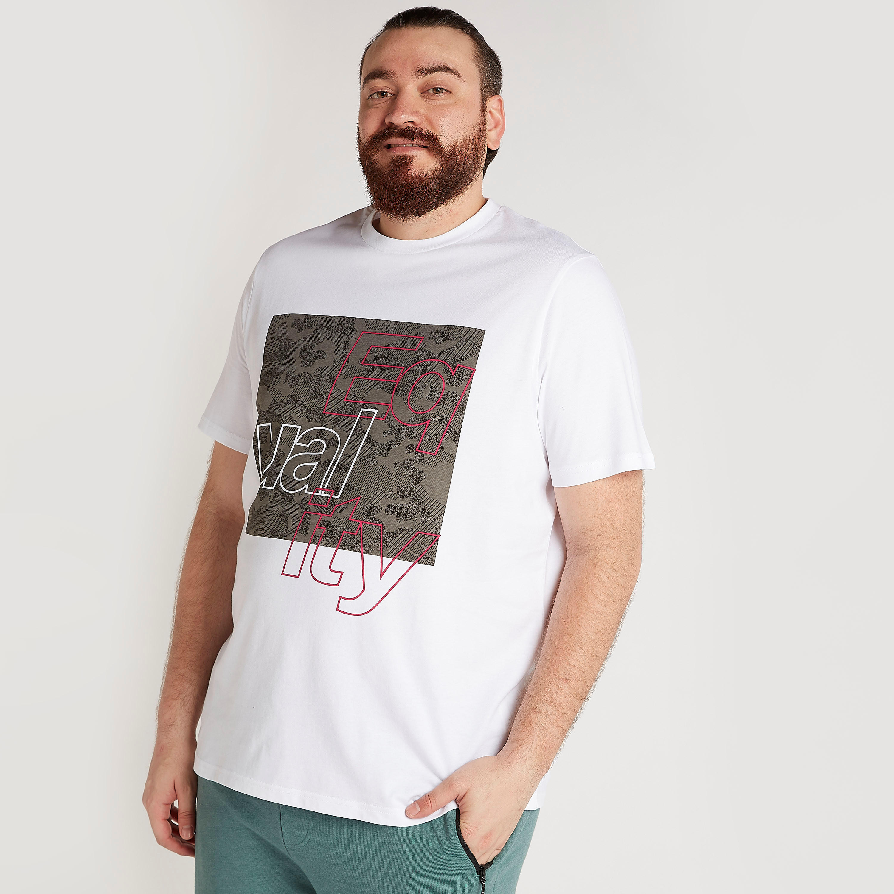 Printed T-shirt with Short Sleeves and Crew Neck-men-clothing-tshirtsandpolos-tshirts-image-1
