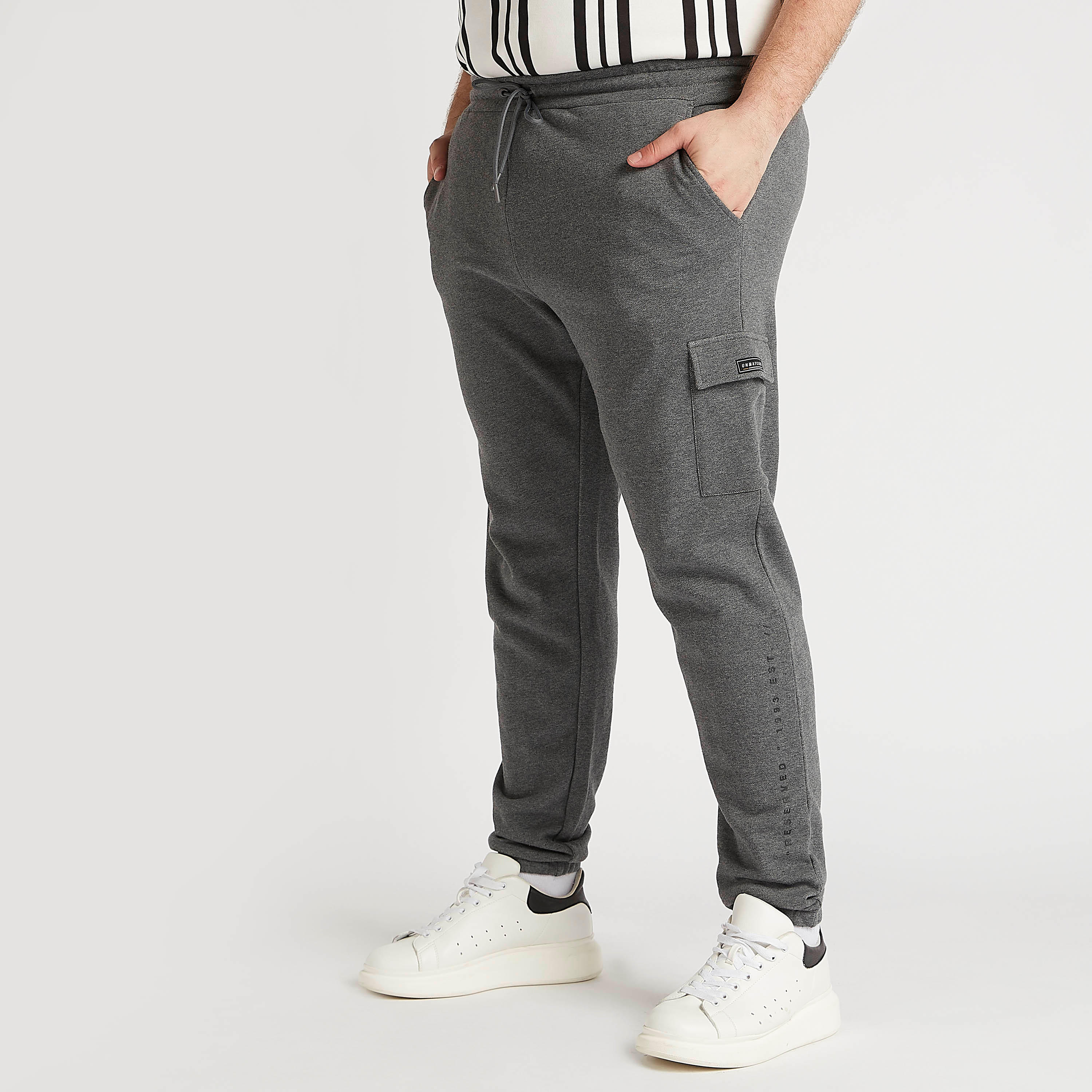 Printed Mid-Rise Joggers with Flap Pockets-men-clothing-bottoms-joggers-image-1