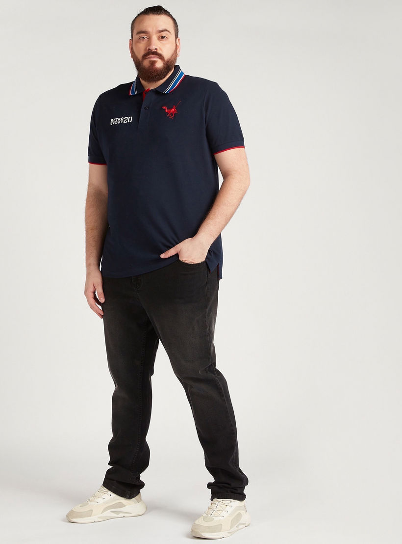 بنطلون جينز دنيم سادة بزر إغلاق وخصر متوسّط الارتفاع-men-clothing-bottoms-jeans-image-3