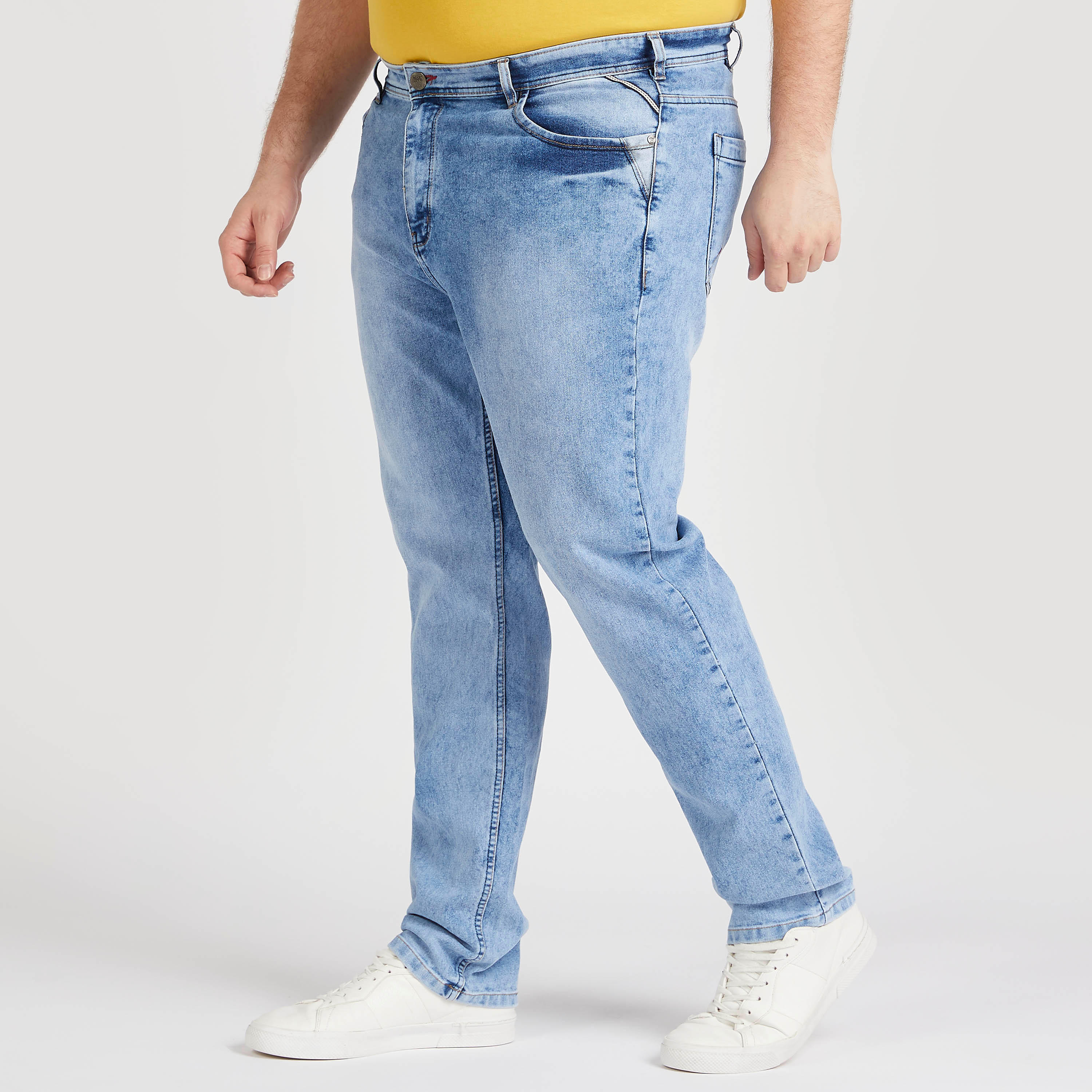 Solid Mid-Rise Jeans with Pockets-men-clothing-bottoms-jeans-image-1