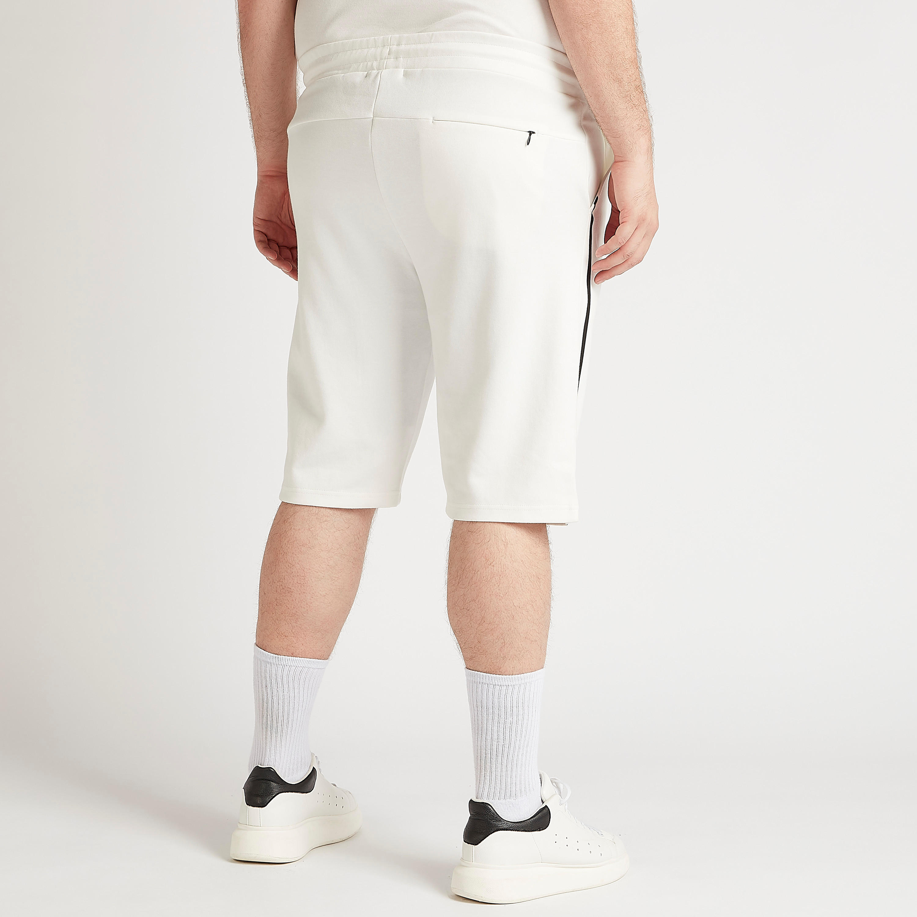Solid Mid-Rise Shorts with Drawstring Closure-men-clothing-bottoms-shorts-image-4