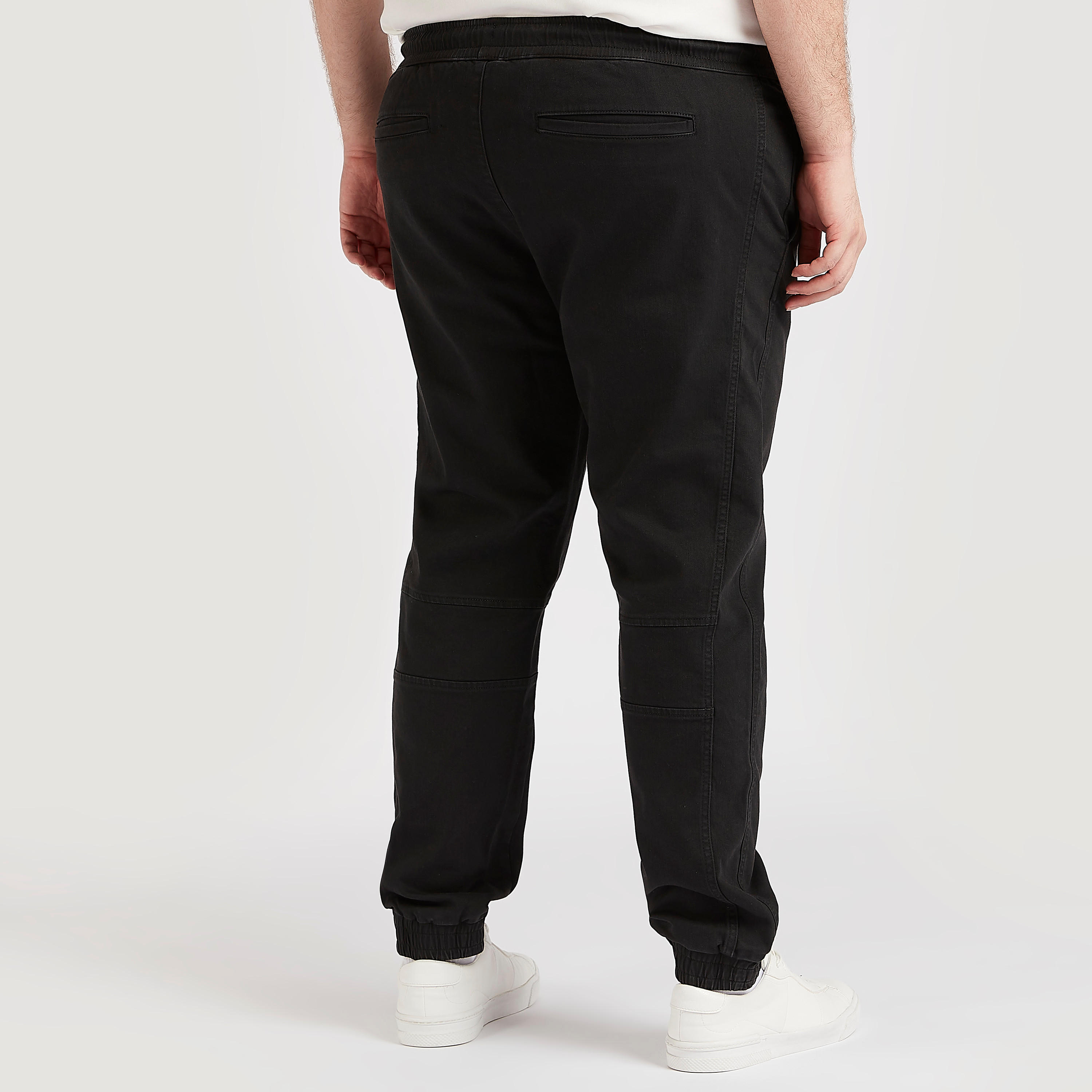 Solid Mid-Rise Joggers with Drawstring Closure-men-clothing-bottoms-joggers-image-5