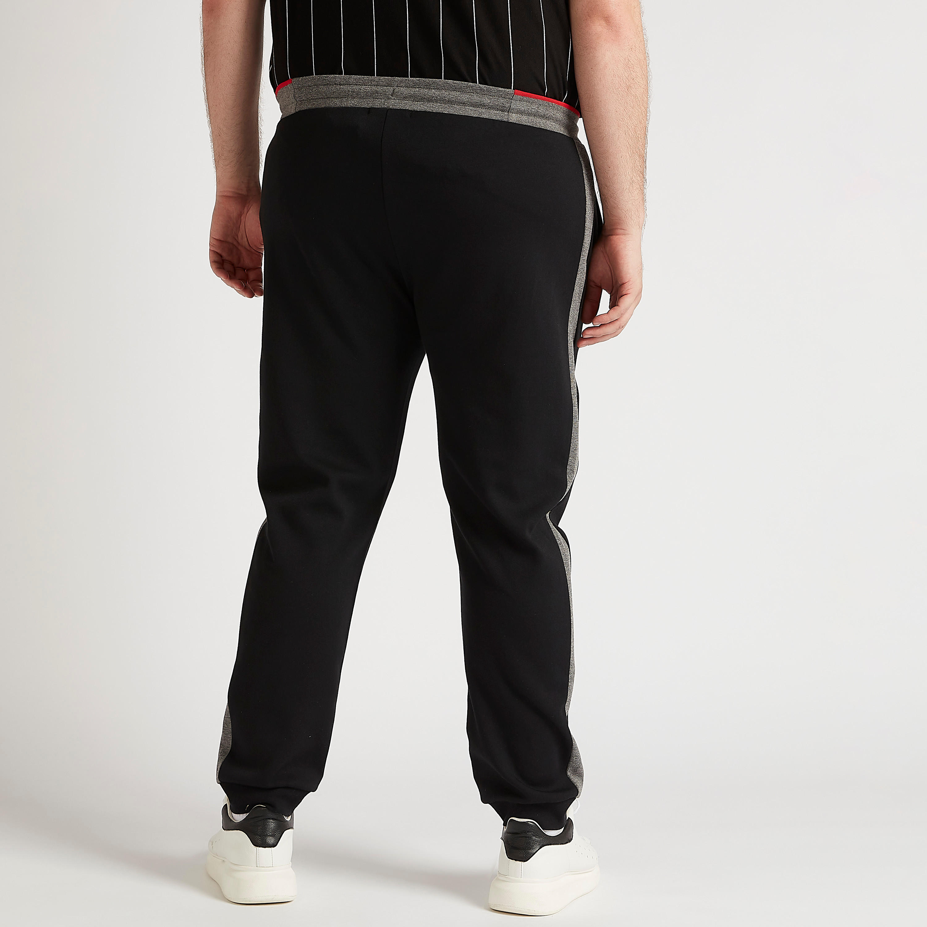 Solid Mid-Rise Joggers with Drawstring Closure-men-clothing-bottoms-joggers-image-4