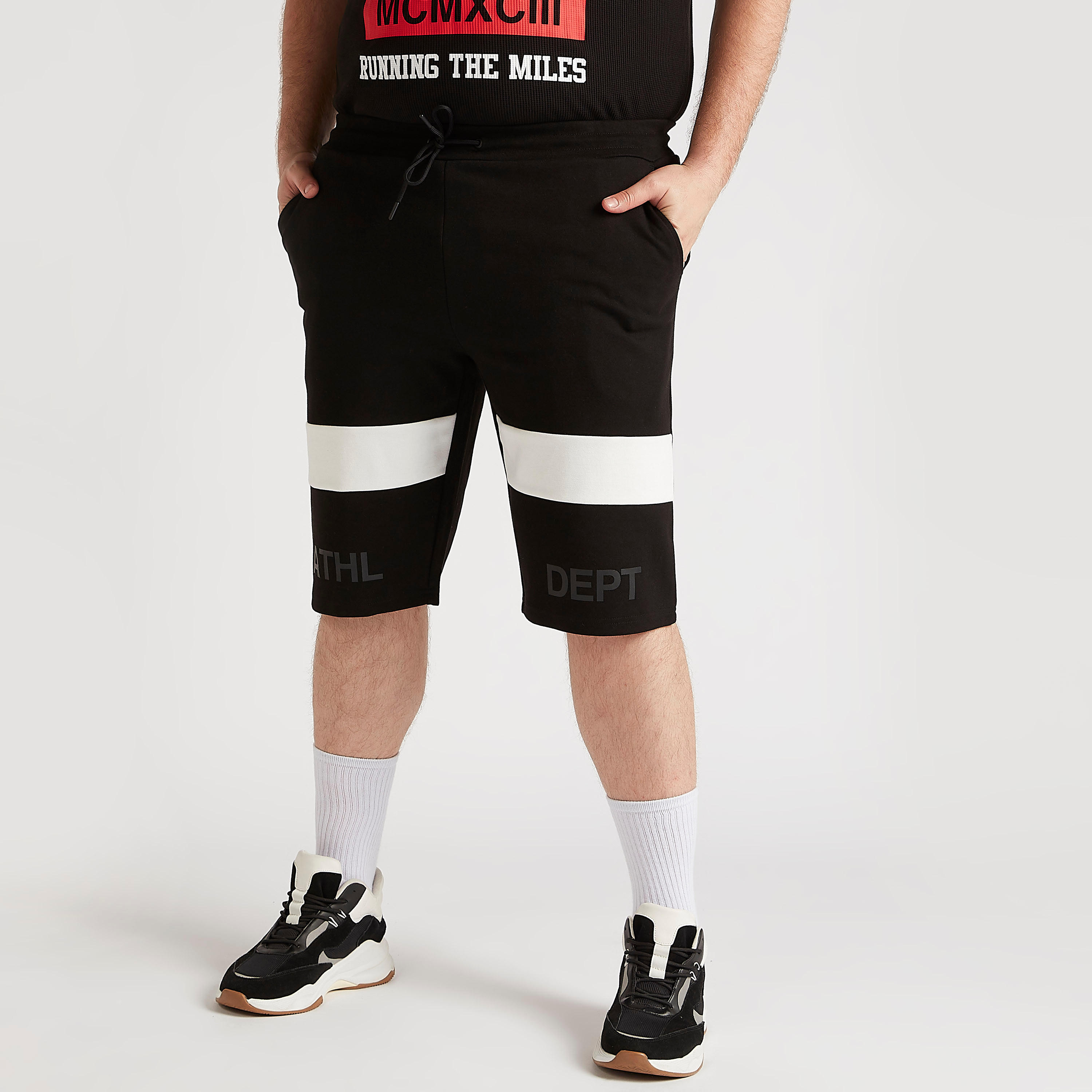 Printed Mid-Rise Shorts with Elasticated Waistband-men-clothing-bottoms-shorts-image-1