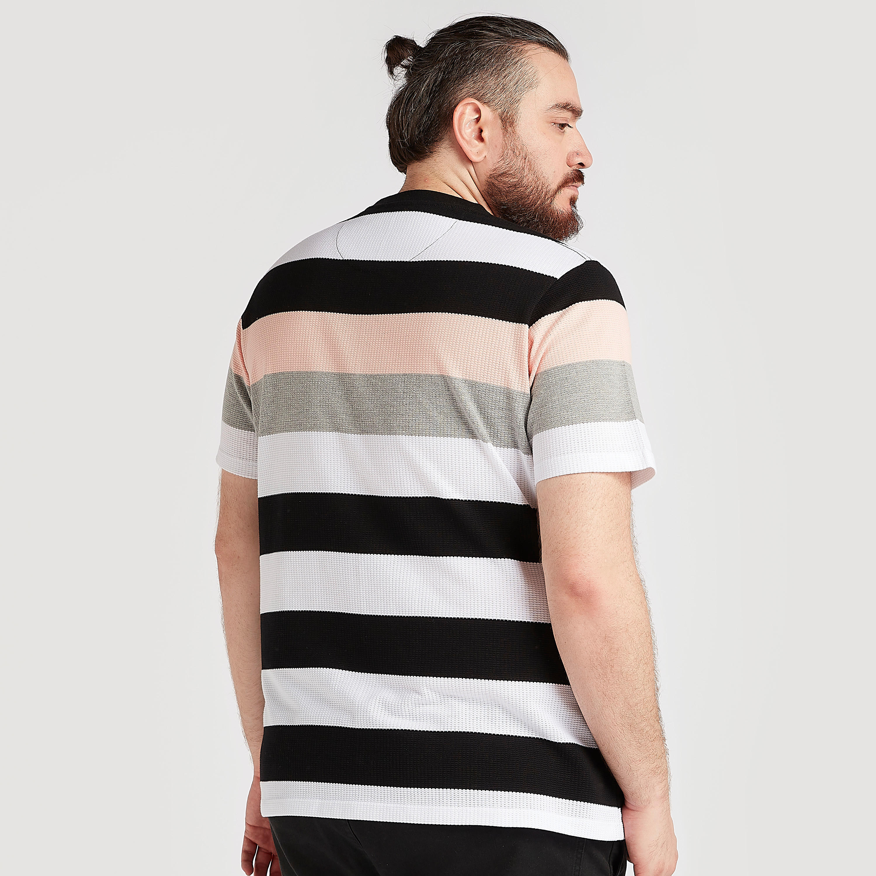 Striped Crew Neck T-shirt with Short Sleeves-men-clothing-tshirtsandpolos-tshirts-image-5