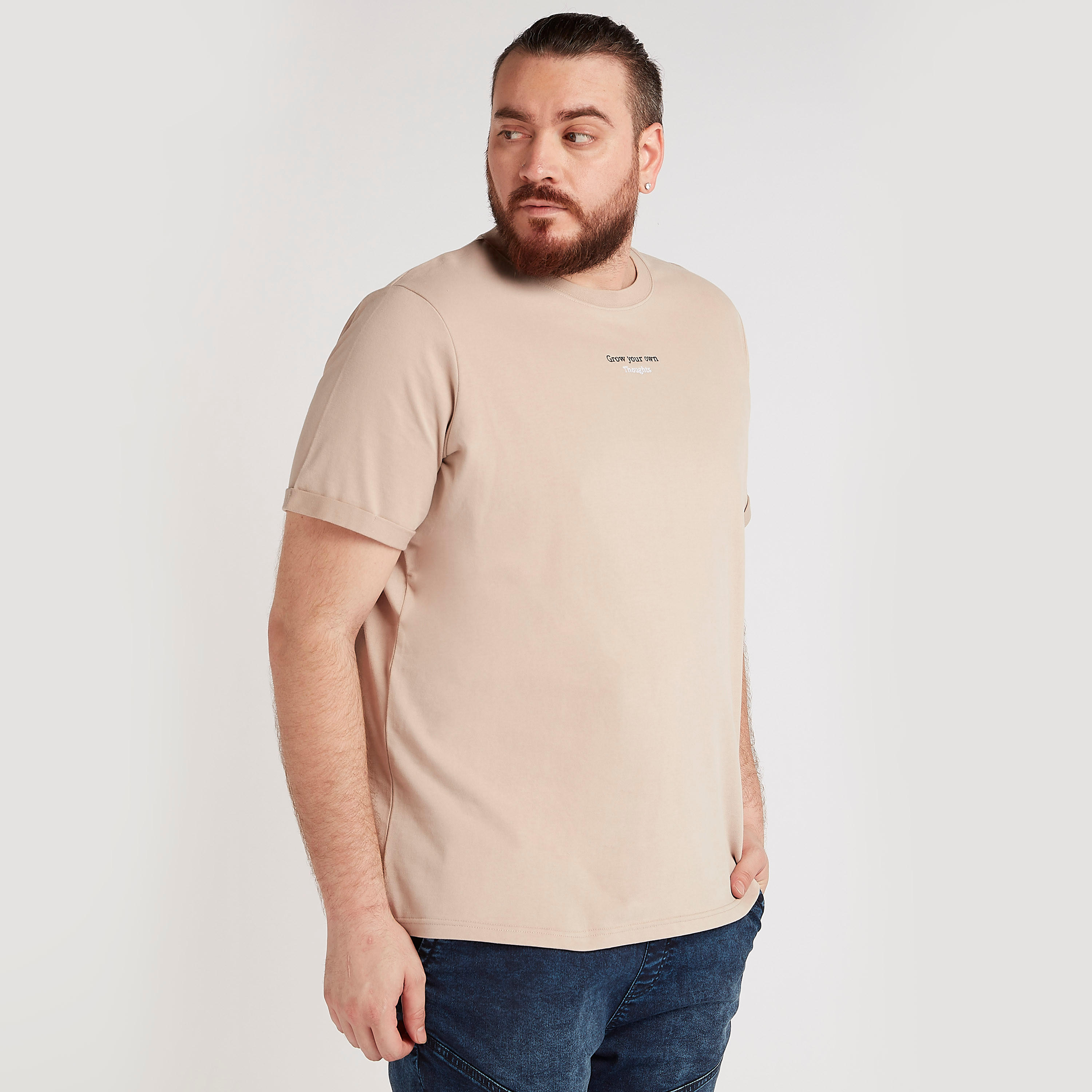 Printed T-shirt with Short Sleeves and Crew Neck-men-clothing-tshirtsandpolos-tshirts-image-2