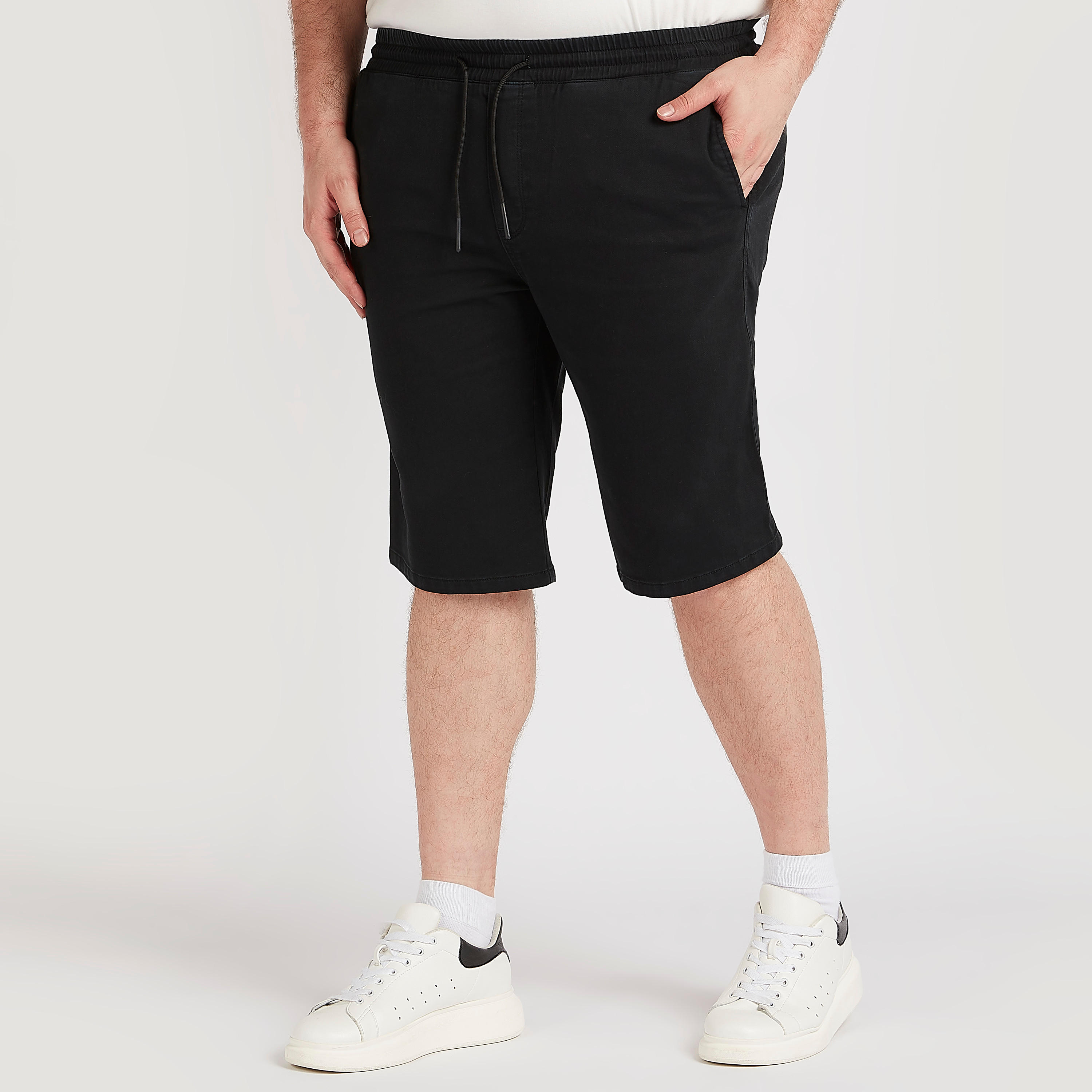 Mid-Rise Shorts with Drawstring Closure-men-clothing-bottoms-shorts-image-1