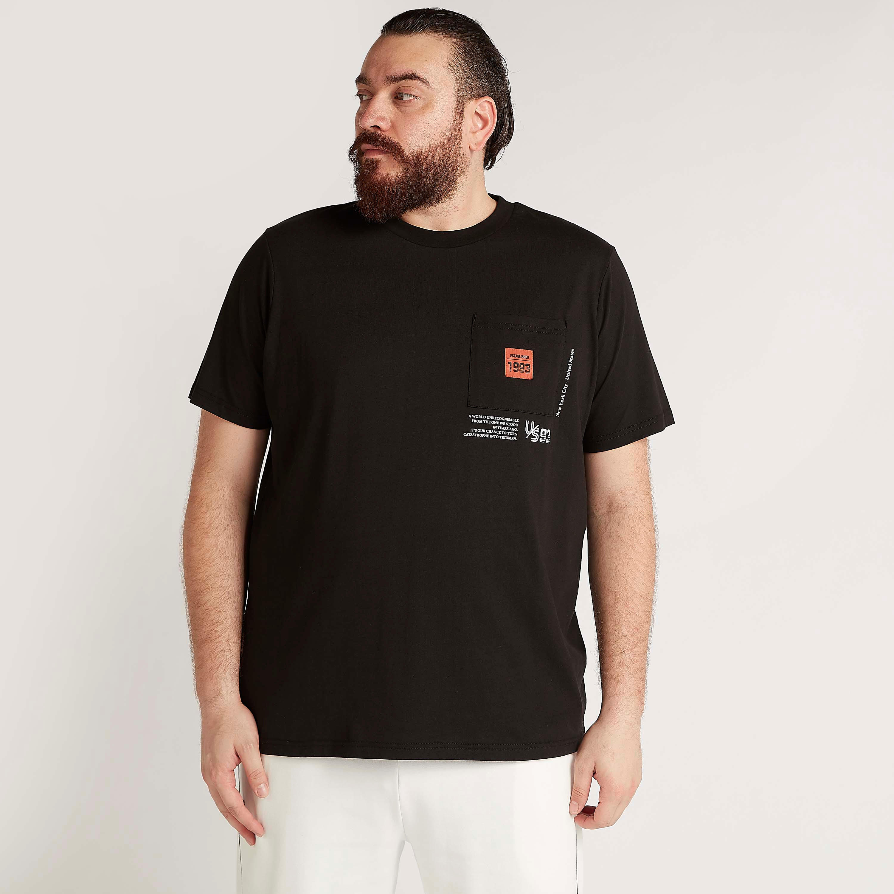 Printed T-shirt with Short Sleeves and Crew Neck-men-clothing-tshirtsandpolos-tshirts-image-1