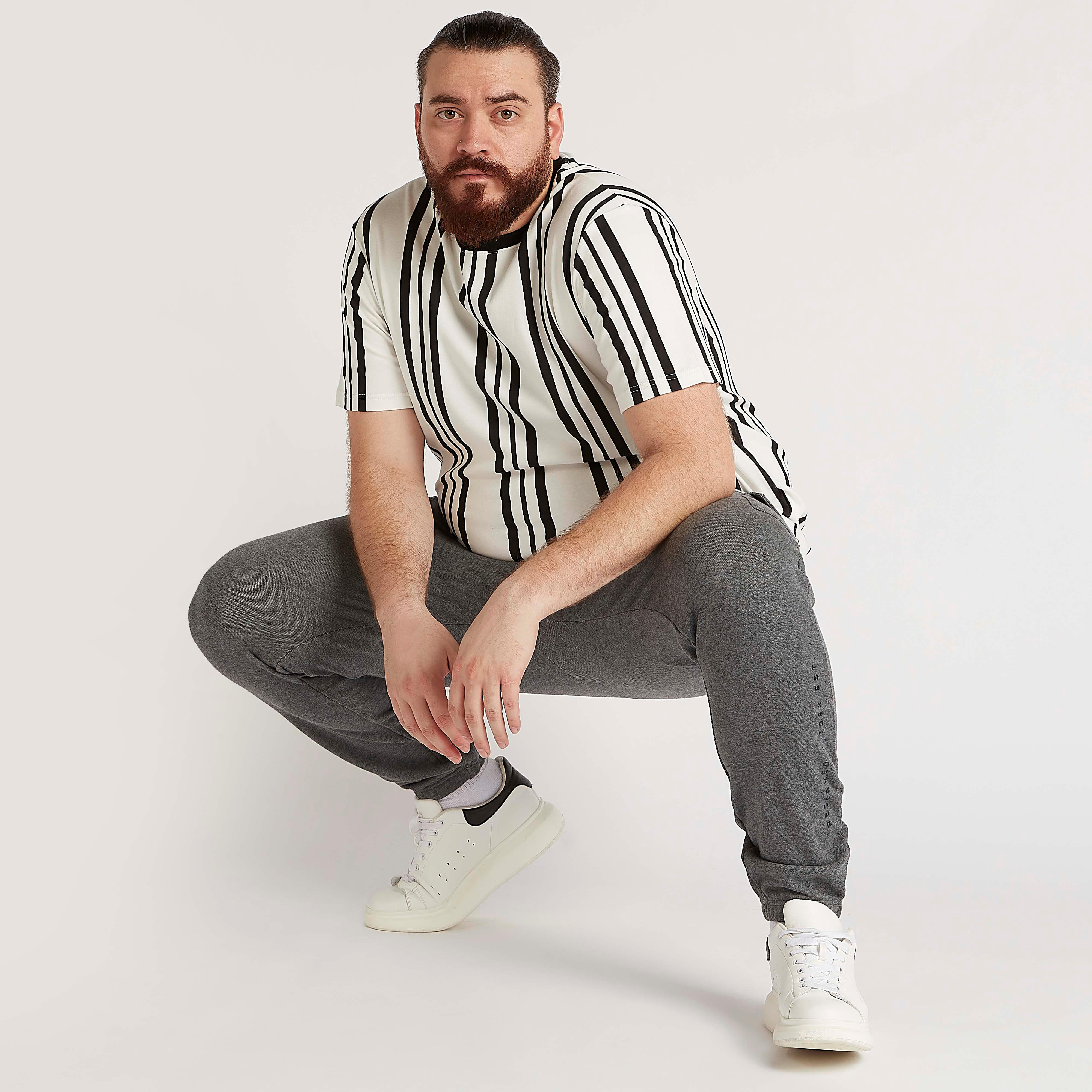 Striped T-shirt with Short Sleeves and Crew Neck-men-clothing-tshirtsandpolos-tshirts-image-2