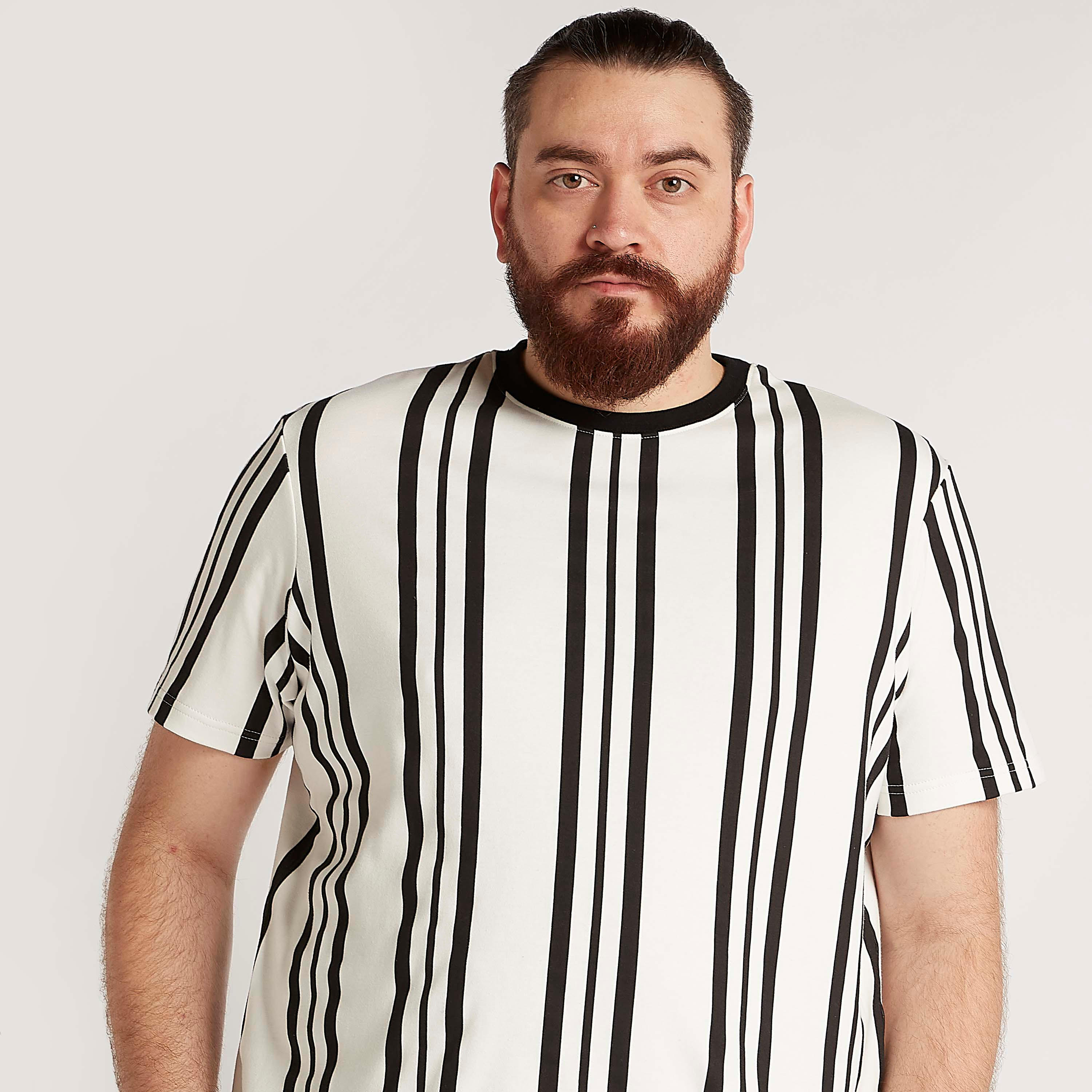Striped T-shirt with Short Sleeves and Crew Neck-men-clothing-tshirtsandpolos-tshirts-image-3