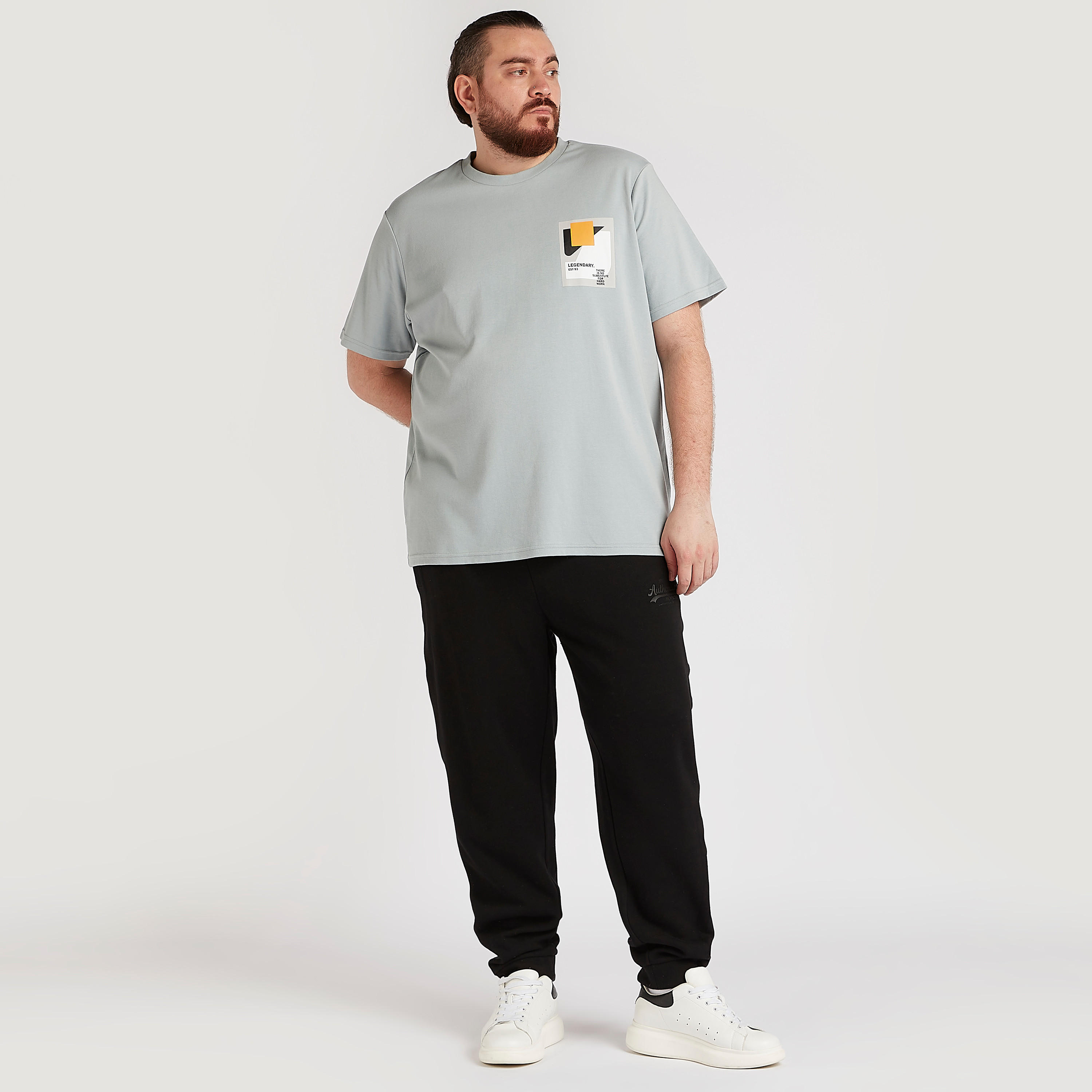 Solid Tape Detailed Joggers with Drawstring Closure-men-clothing-bottoms-joggers-image-2