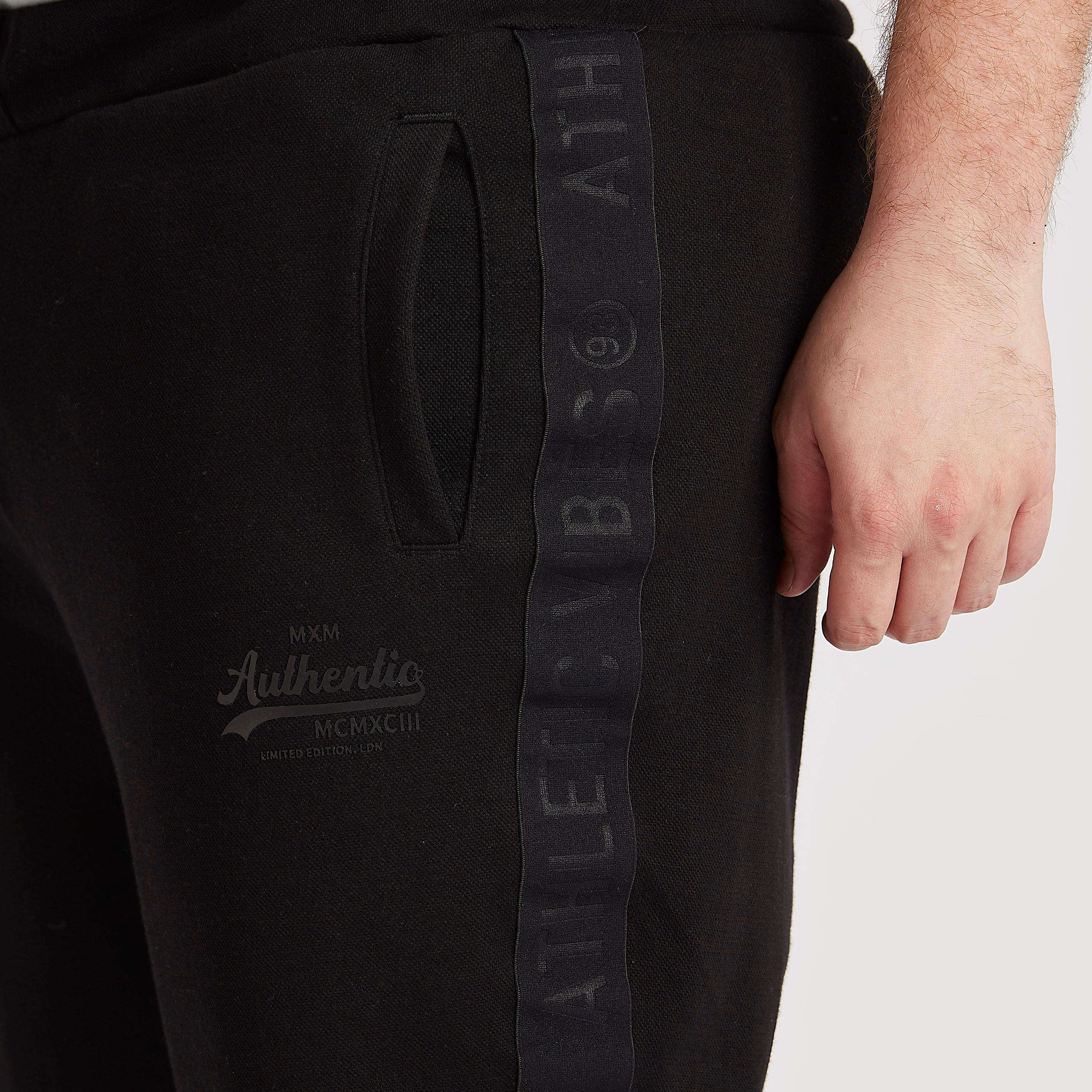 Solid Tape Detailed Joggers with Drawstring Closure-men-clothing-bottoms-joggers-image-3