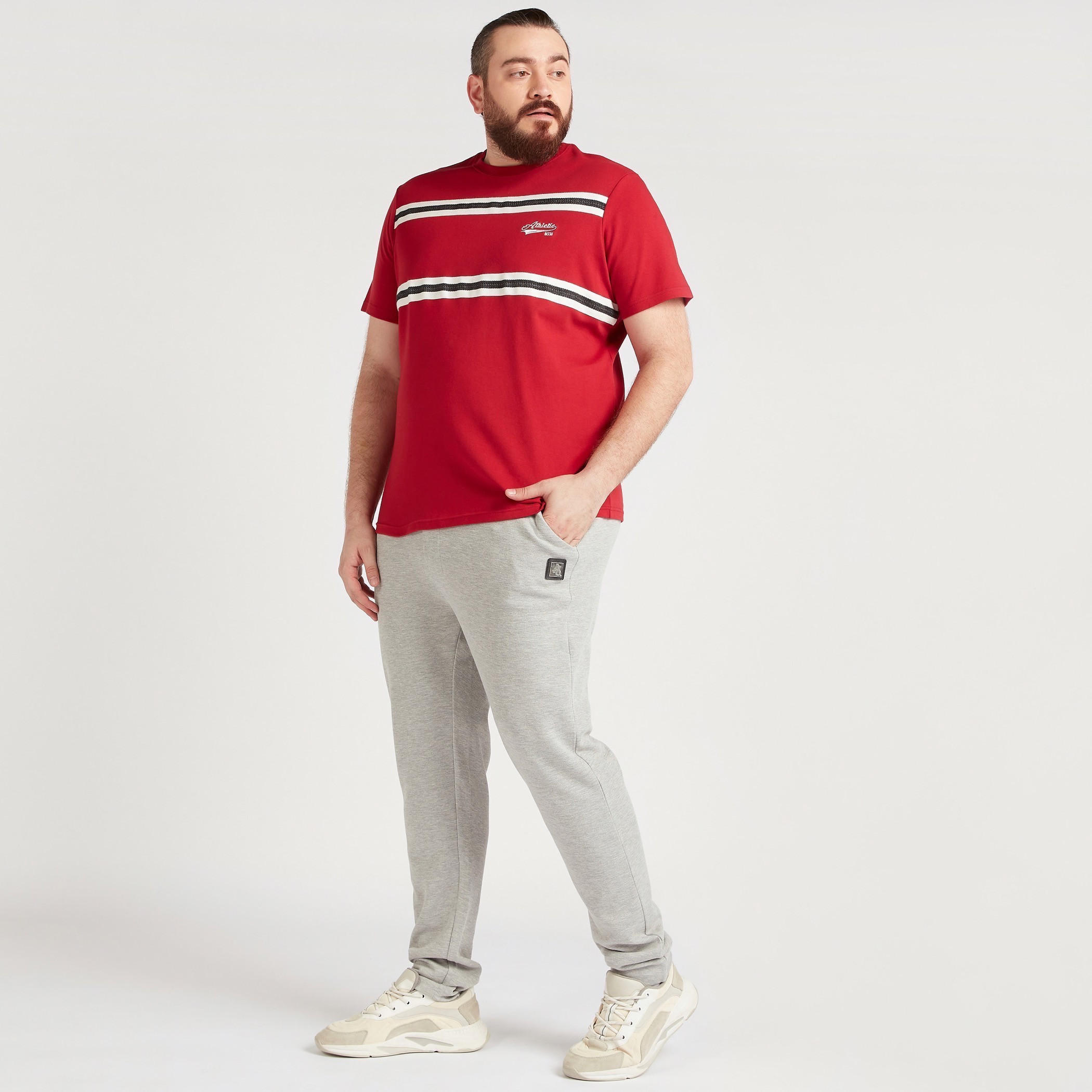 Striped T-shirt with Crew Neck and Short Sleeves-men-clothing-tshirtsandpolos-tshirts-image-2