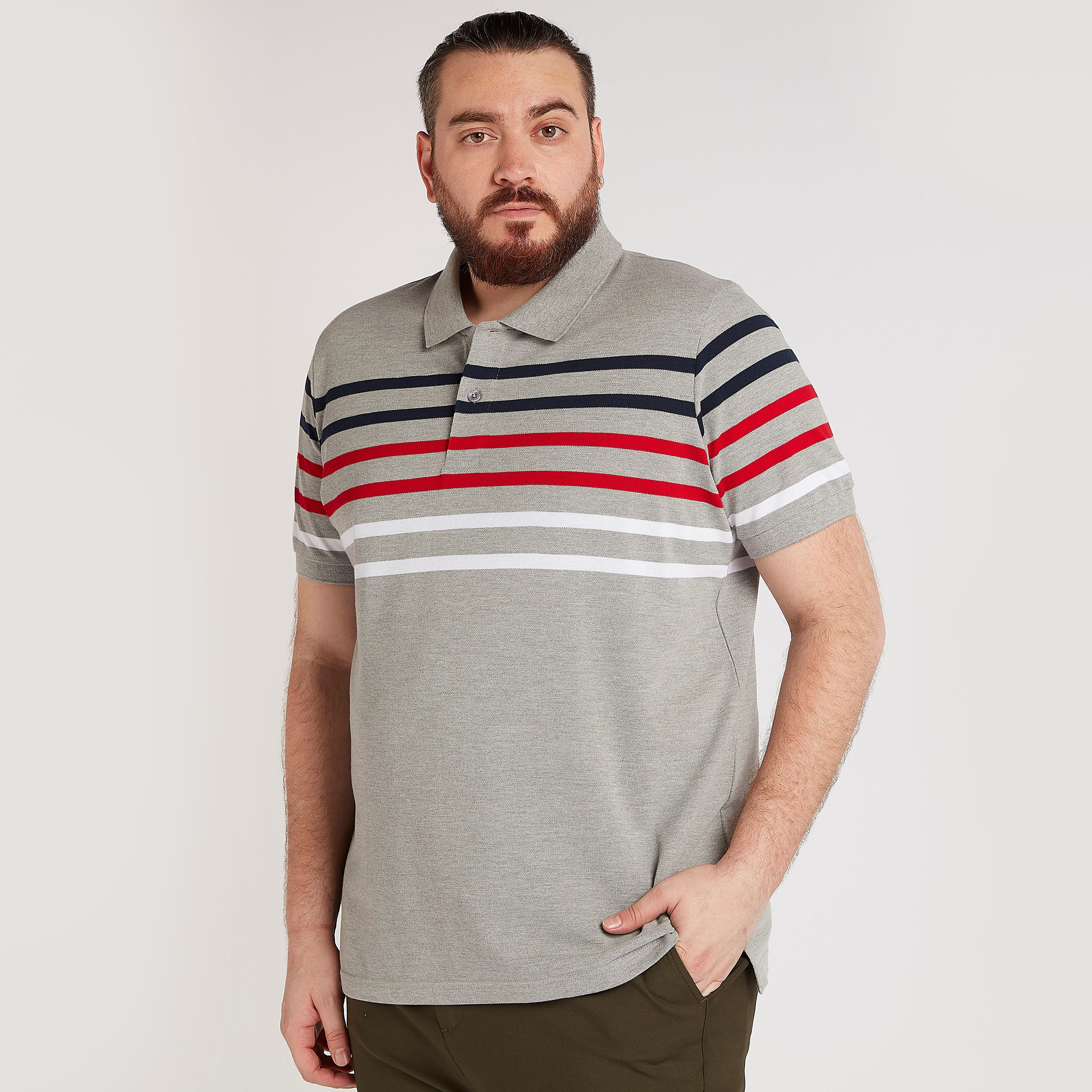 تيشيرت بولو مخطّط بأكمام قصيرة-men-clothing-tshirtsandpolos-polos-image-1