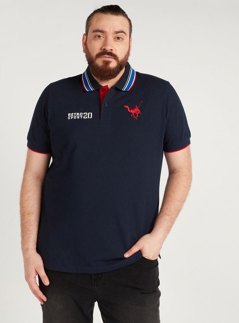 تيشيرت بولو مطرّز بياقة مقلّمة-men-clothing-tshirtsandpolos-polos-image-5