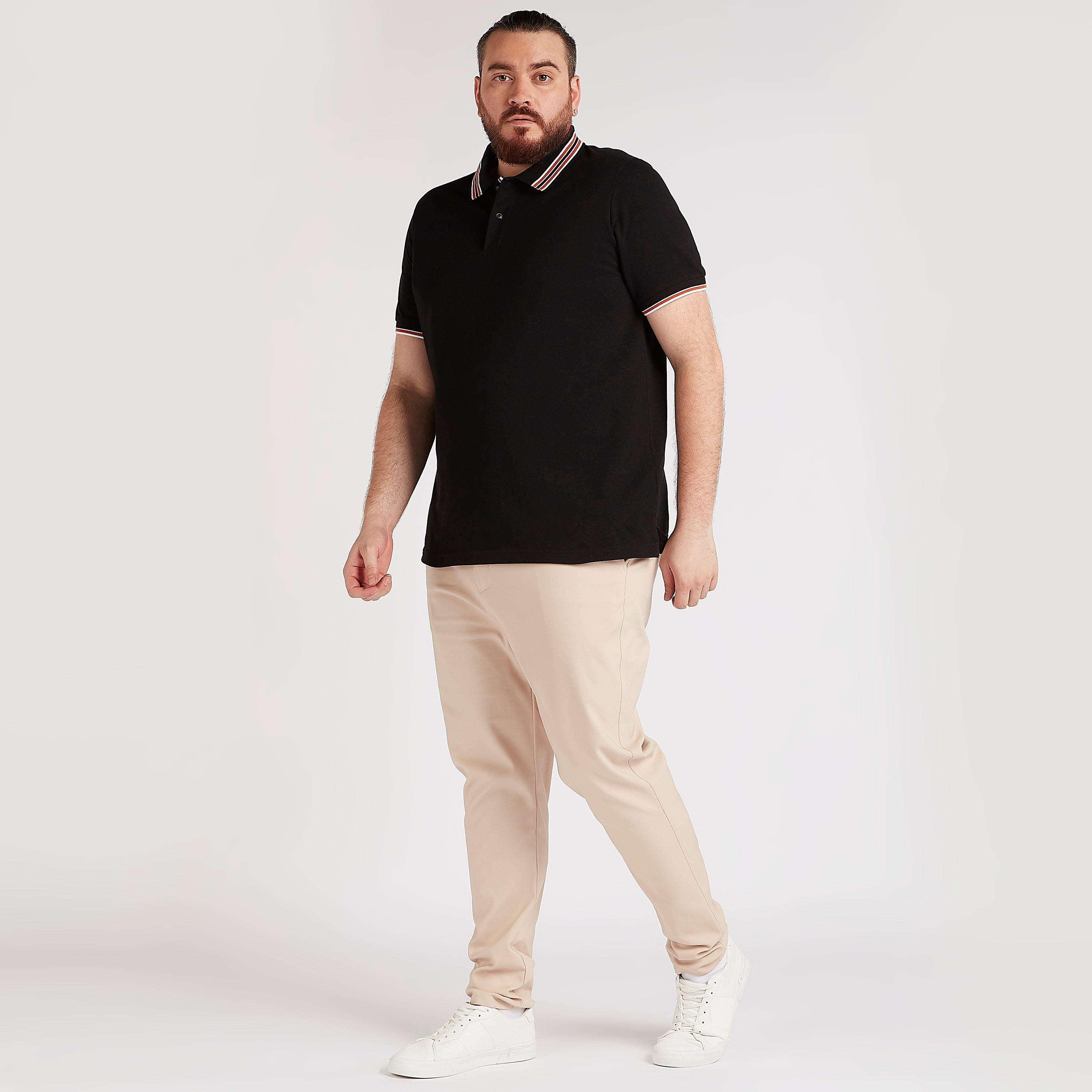 تيشيرت بولو سادة بأكمام قصيرة-men-clothing-tshirtsandpolos-polos-image-5