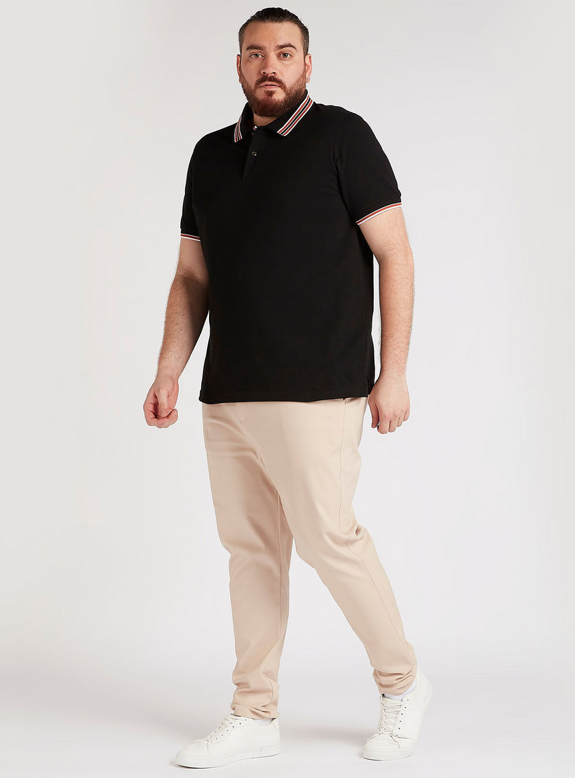 تيشيرت بولو سادة بأكمام قصيرة-men-clothing-tshirtsandpolos-polos-image-5