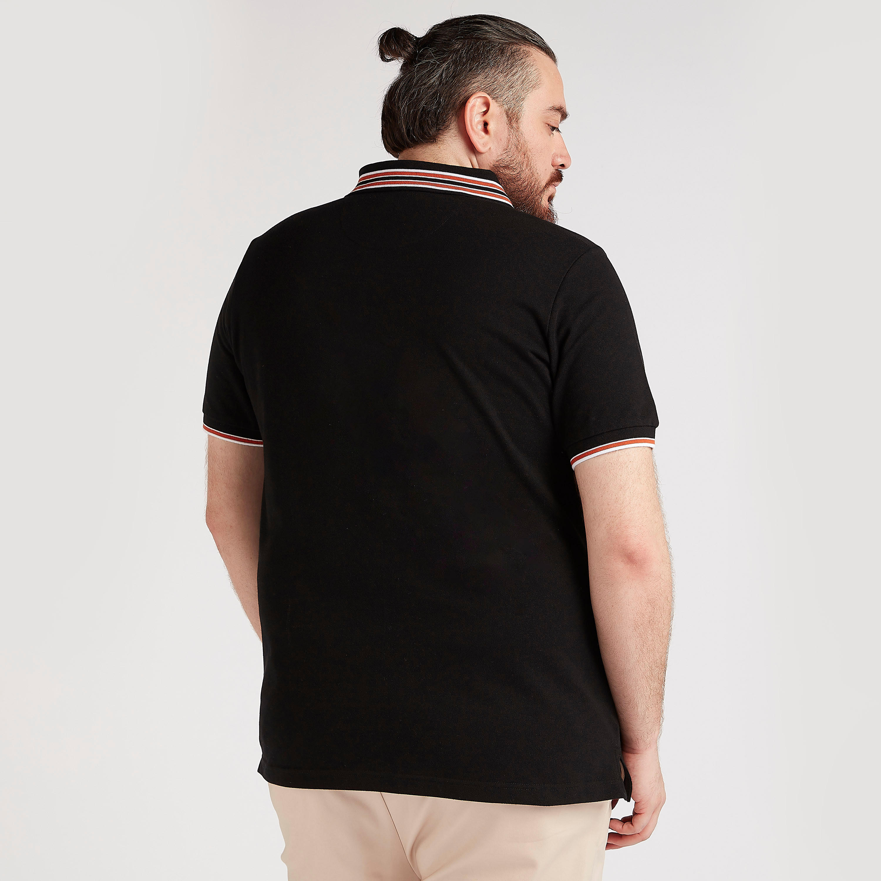 تيشيرت بولو سادة بأكمام قصيرة-men-clothing-tshirtsandpolos-polos-image-2