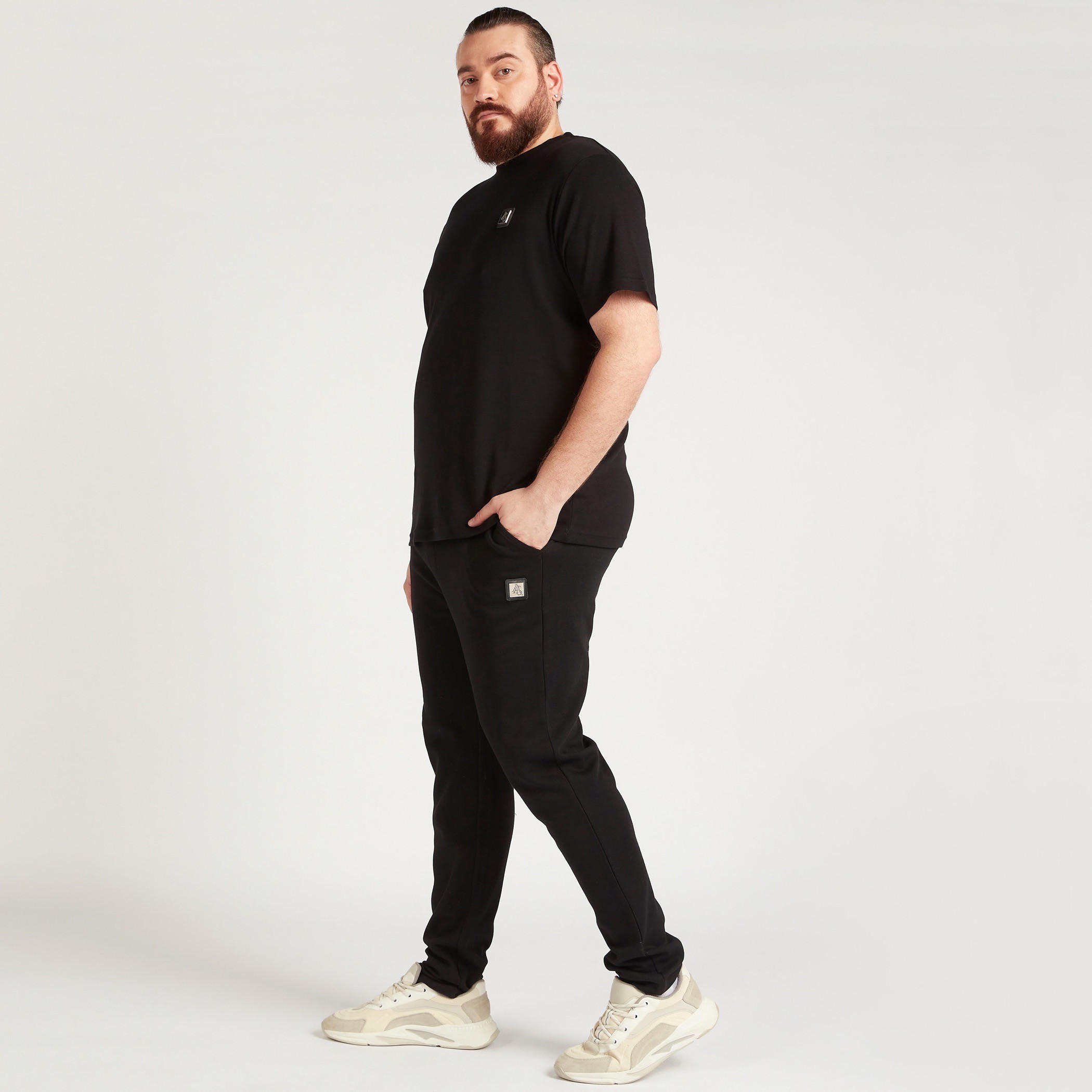 Solid High-Rise Joggers with Drawstring Closure-men-clothing-bottoms-joggers-image-2