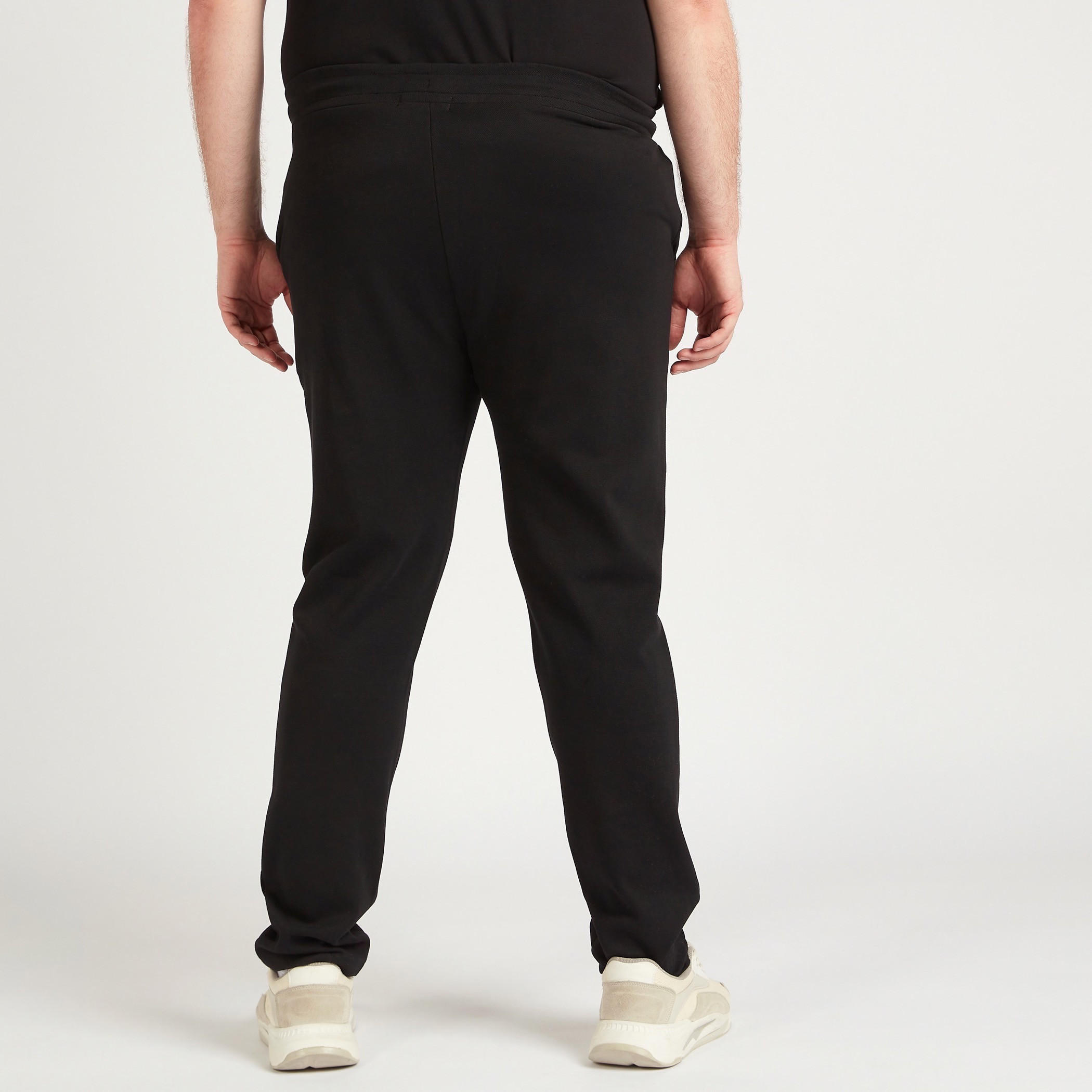 Solid High-Rise Joggers with Drawstring Closure-men-clothing-bottoms-joggers-image-4