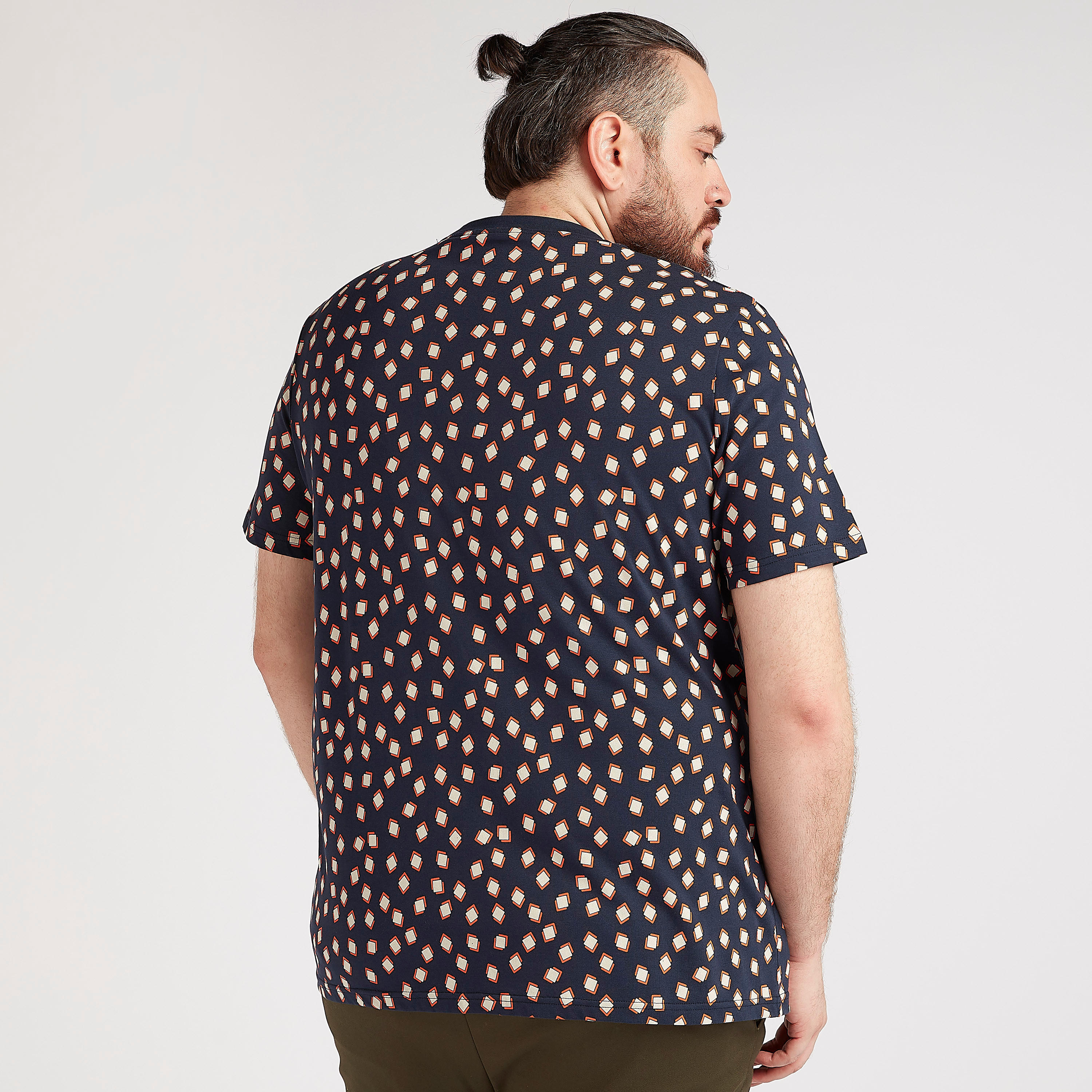 Printed Crew Neck T-shirt with Short Sleeves-men-clothing-tshirtsandpolos-tshirts-image-4