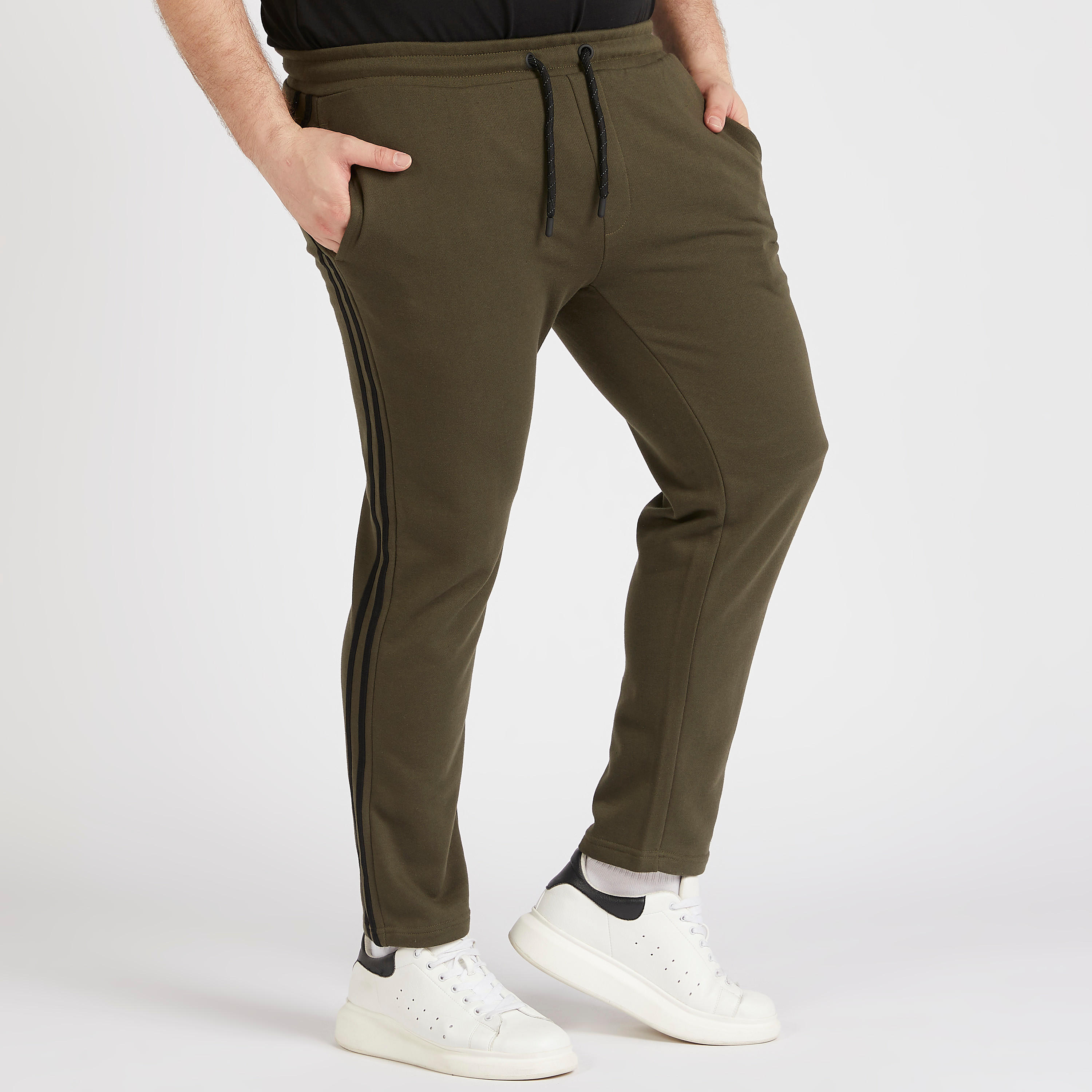 بنطلون رياضي سادة برباط إغلاق-men-clothing-bottoms-joggers-image-5
