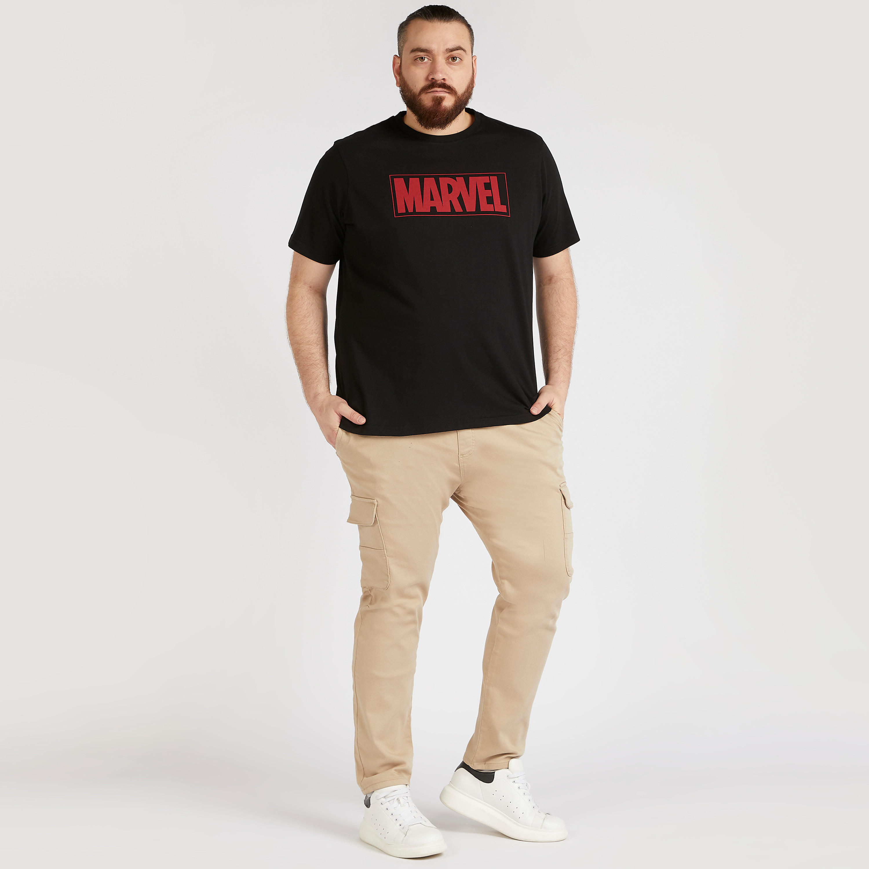 Marvel Print T-shirt with Crew Neck and Short Sleeves-men-clothing-tshirtsandpolos-tshirts-image-2