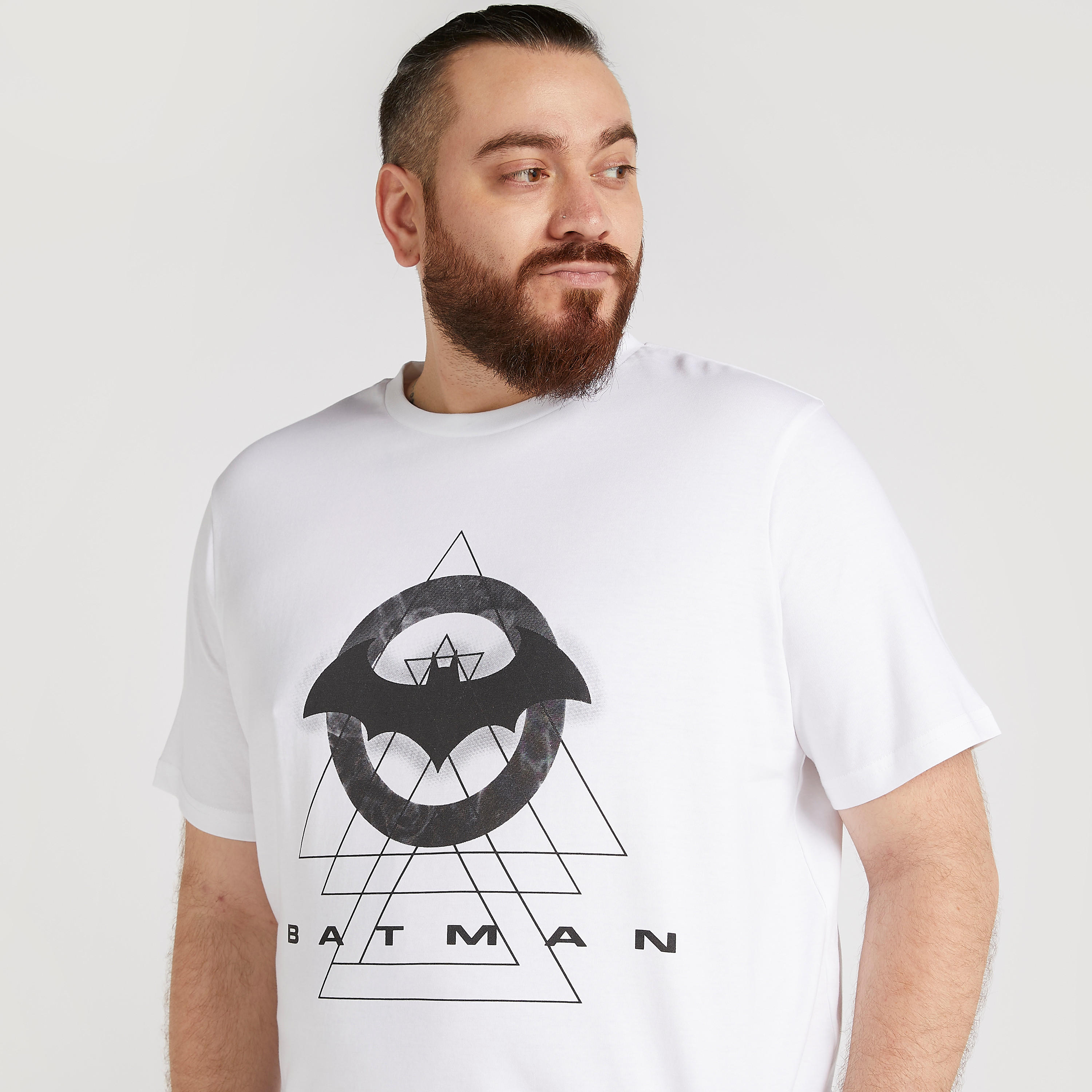 Batman Print Crew Neck T-shirt with Short Sleeves-men-clothing-tshirtsandpolos-tshirts-image-1