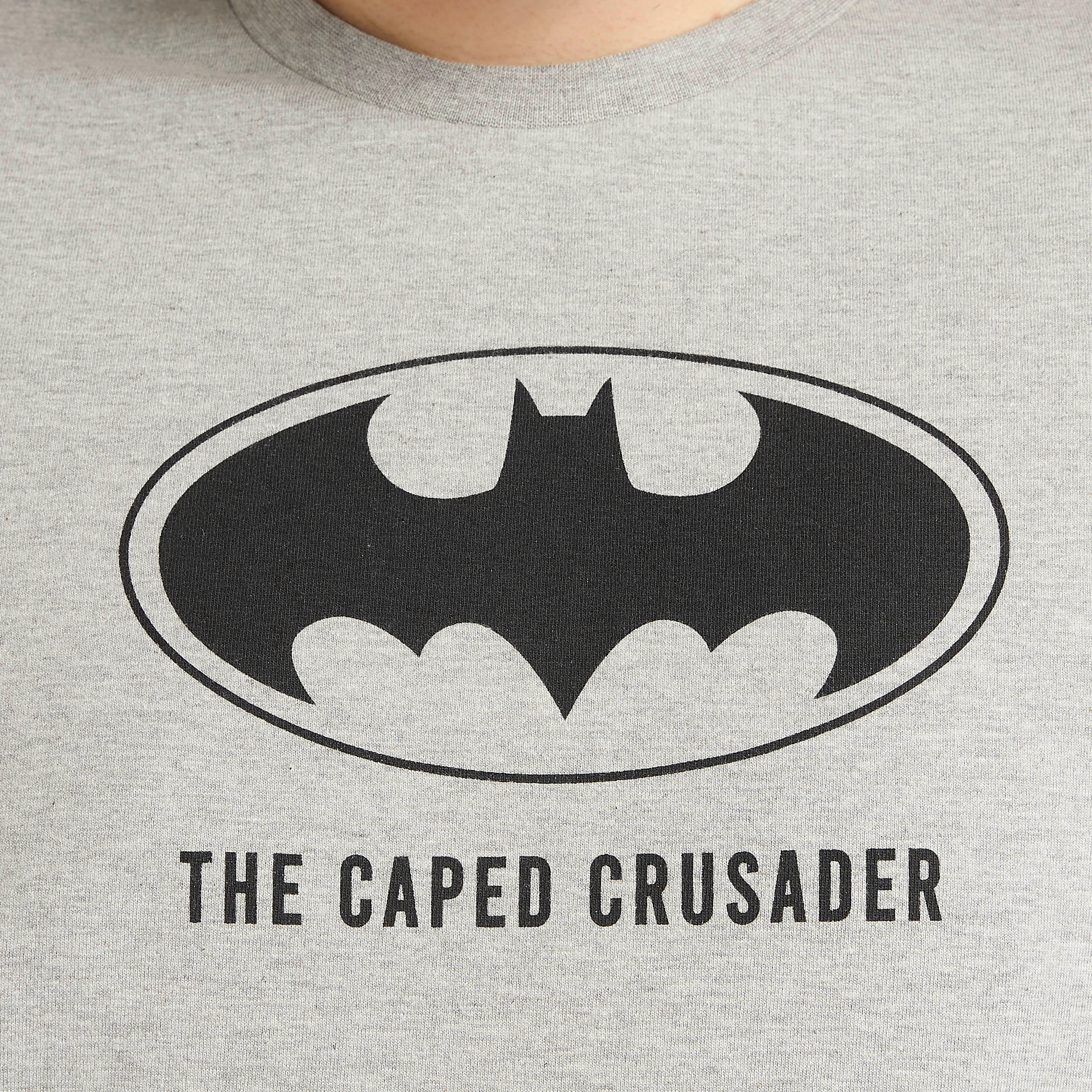 Batman Print Crew Neck T-shirt with Short Sleeves-men-clothing-tshirtsandpolos-tshirts-image-3