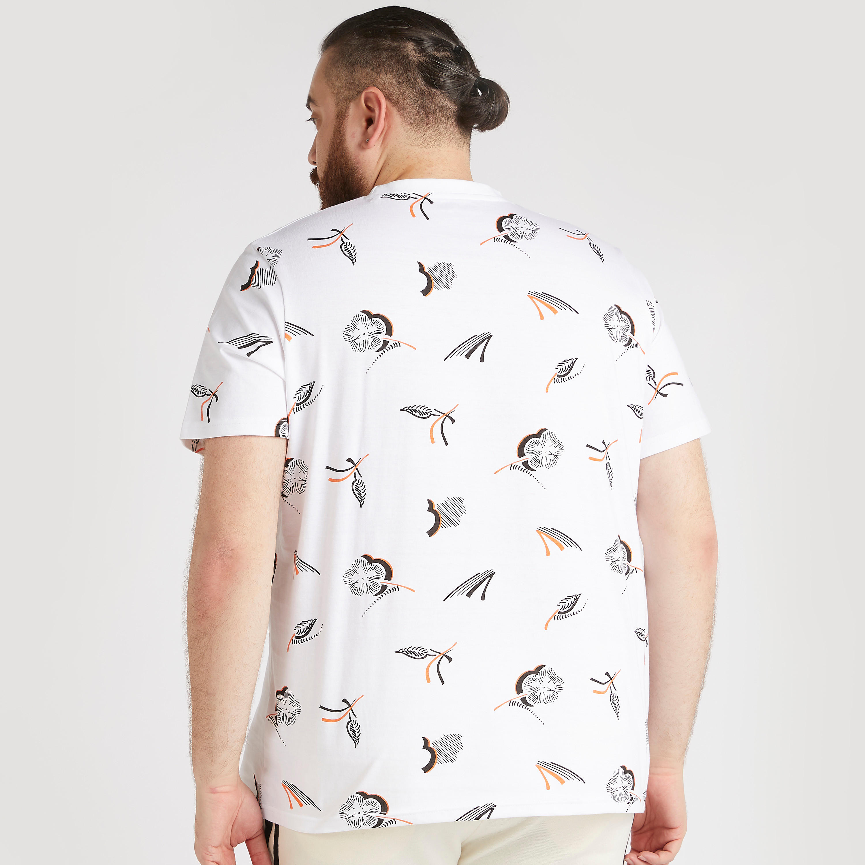 Printed Crew Neck T-shirt with Short Sleeves-men-clothing-tshirtsandpolos-tshirts-image-4
