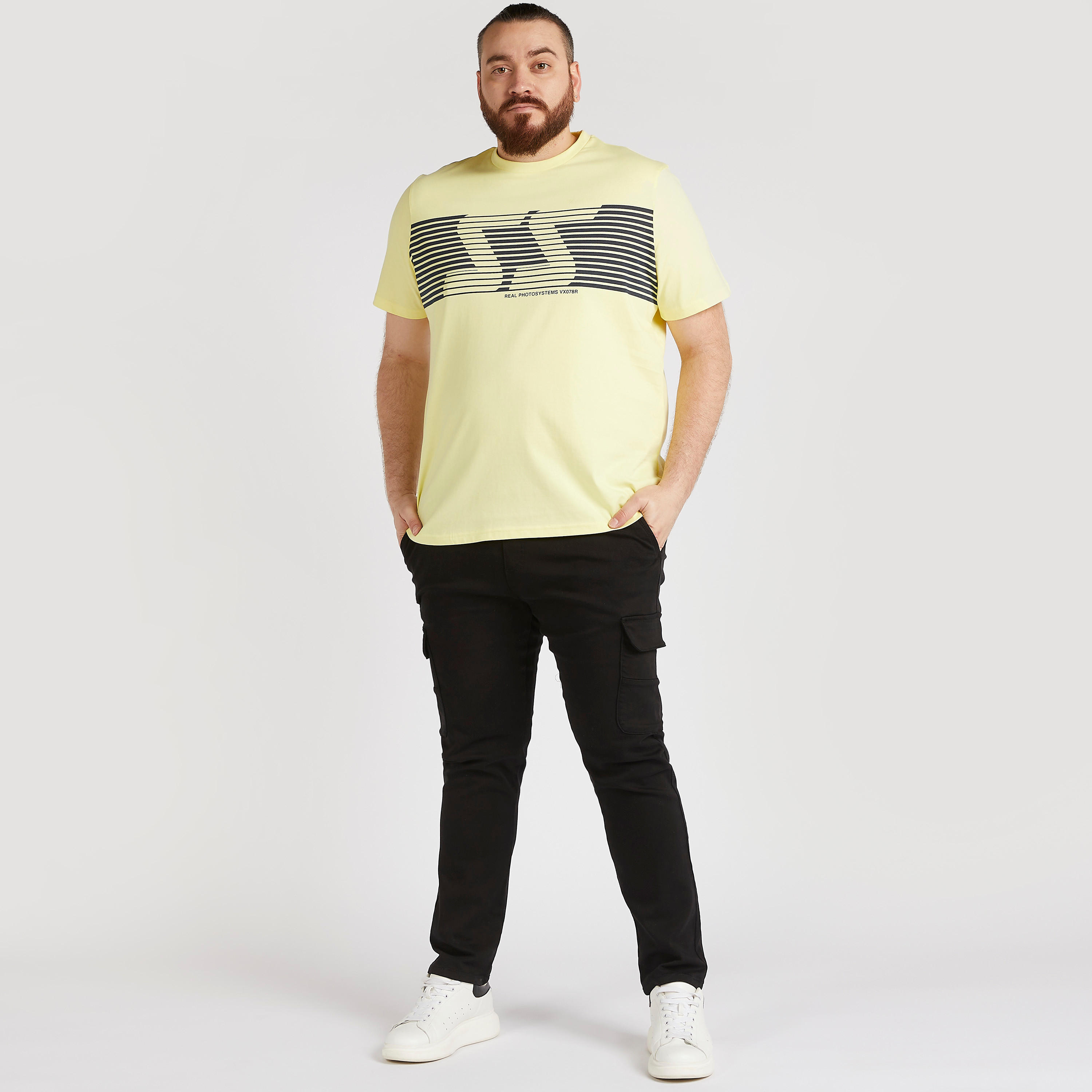 Printed Crew Neck T-shirt with Short Sleeves-men-clothing-tshirtsandpolos-tshirts-image-2
