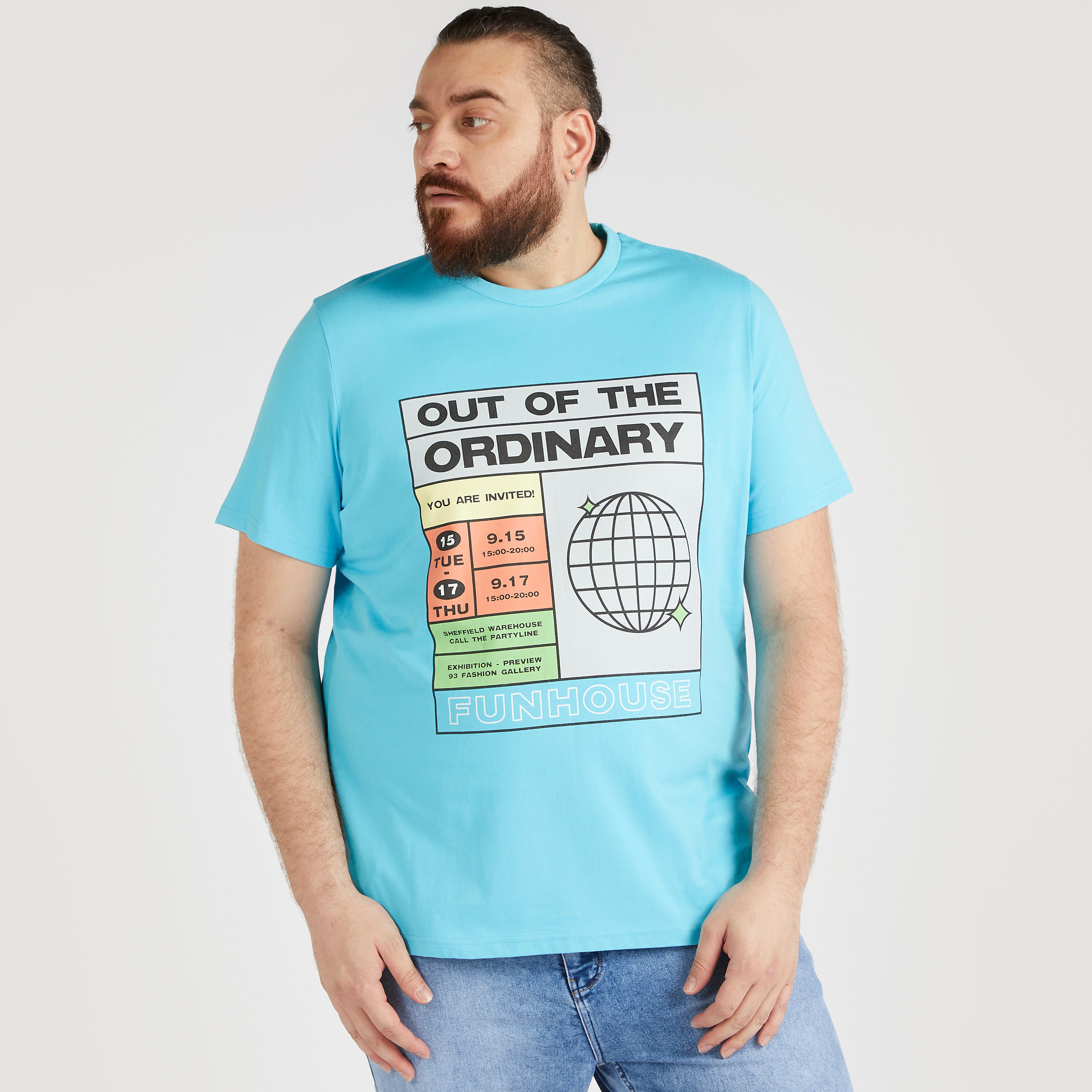 Printed T-shirt with Crew Neck and Short Sleeves-men-clothing-tshirtsandpolos-tshirts-image-1