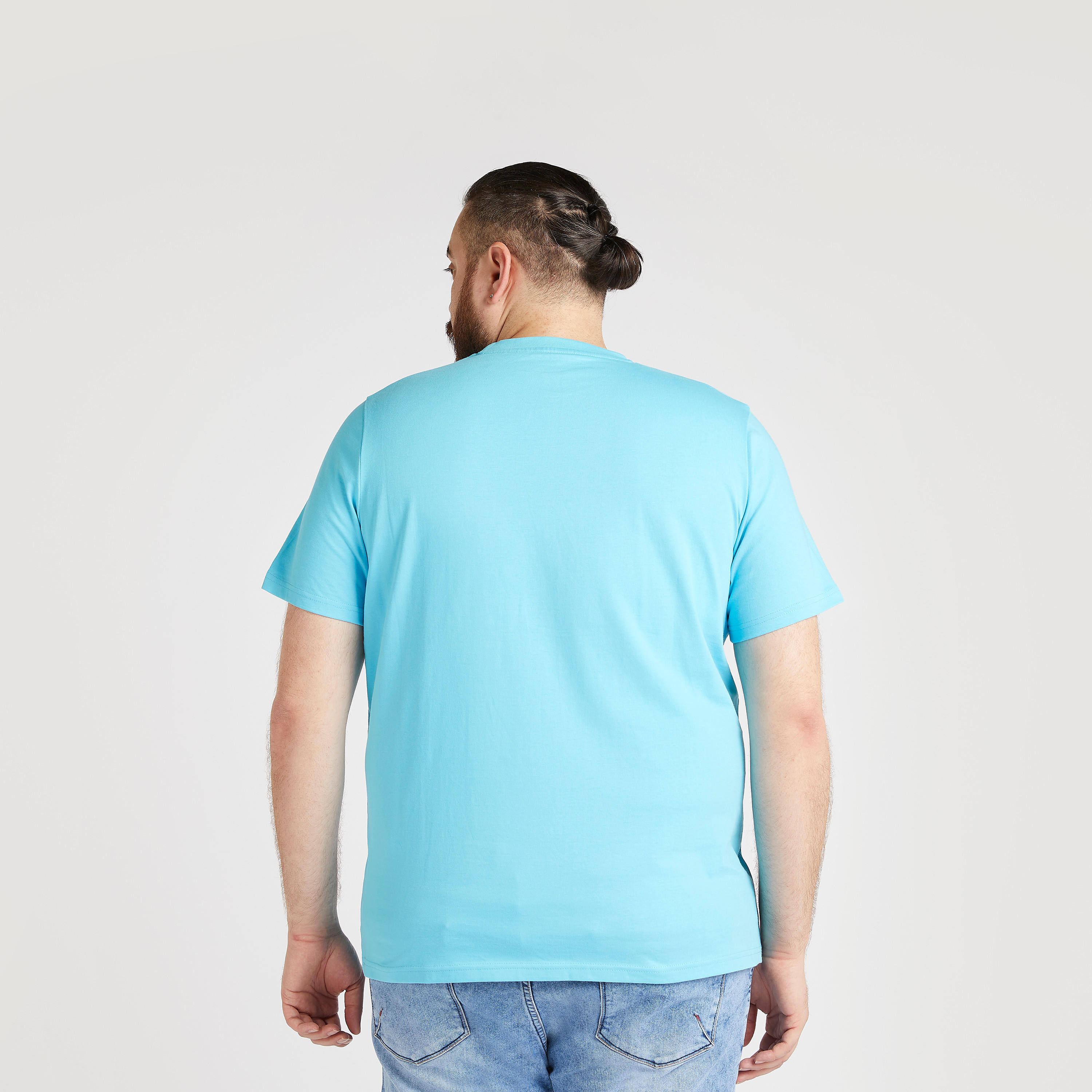 Printed T-shirt with Crew Neck and Short Sleeves-men-clothing-tshirtsandpolos-tshirts-image-4