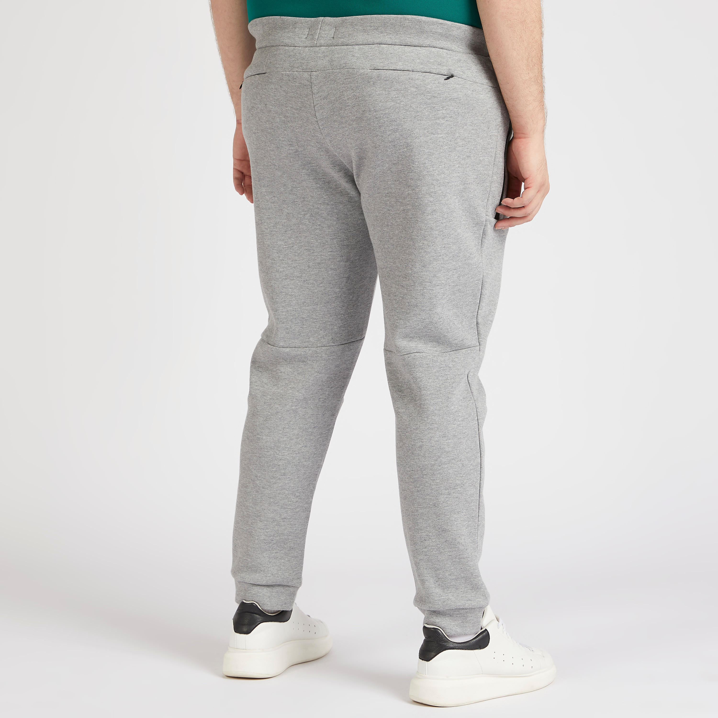 بنطلون رياضي سادة بخصر متوسّط الارتفاع وجيوب بسحّاب-men-clothing-bottoms-joggers-image-2