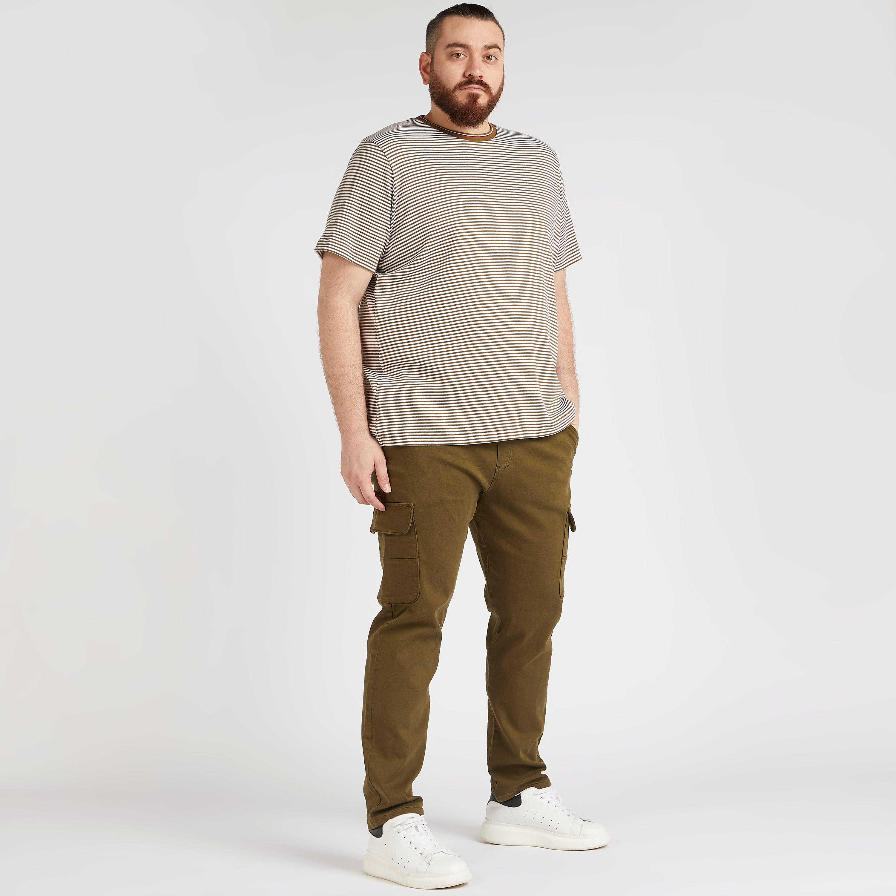 Striped T-shirt with Short Sleeves and Crew Neck-men-clothing-tshirtsandpolos-tshirts-image-2