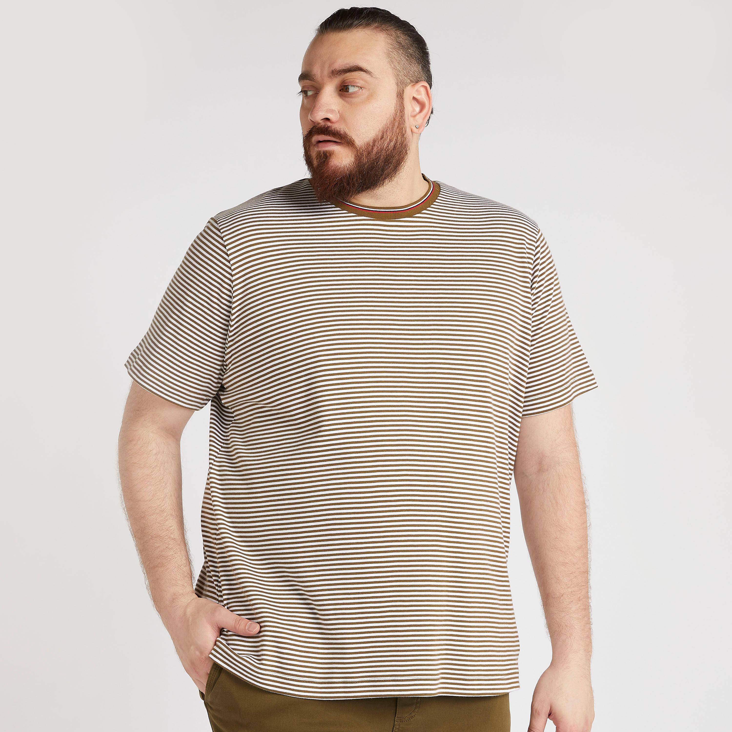 Striped T-shirt with Short Sleeves and Crew Neck-men-clothing-tshirtsandpolos-tshirts-image-5