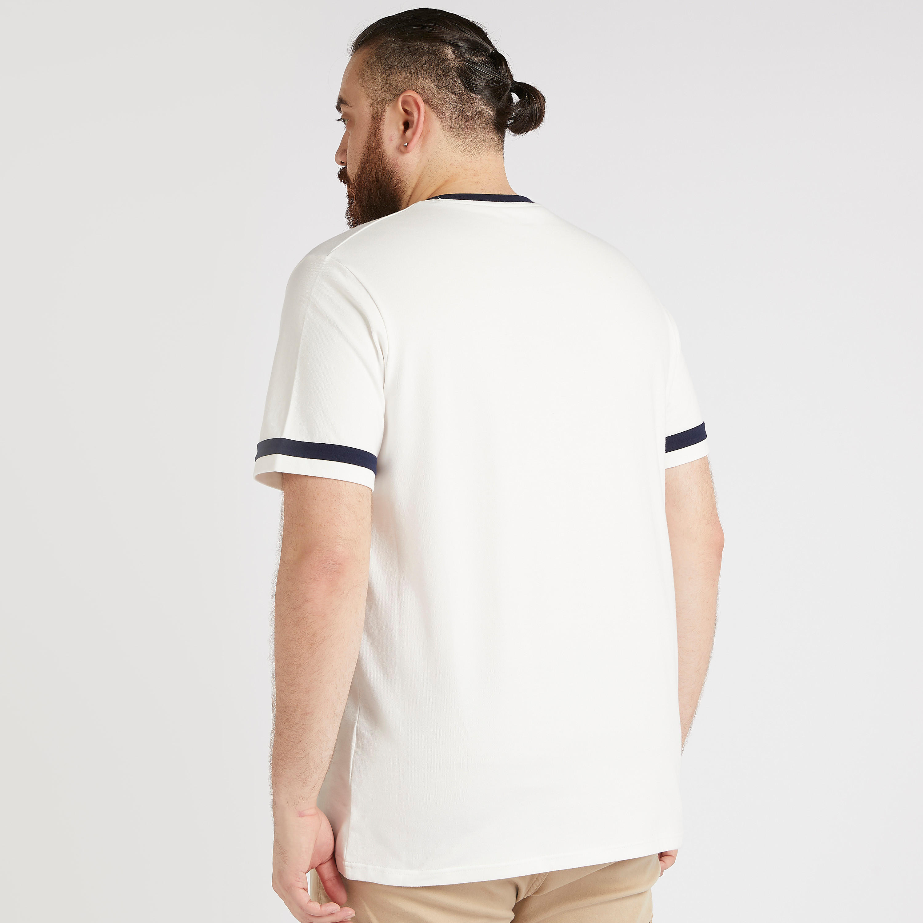 Text Print T-shirt with Crew Neck and Tipping Detail-men-clothing-tshirtsandpolos-tshirts-image-4