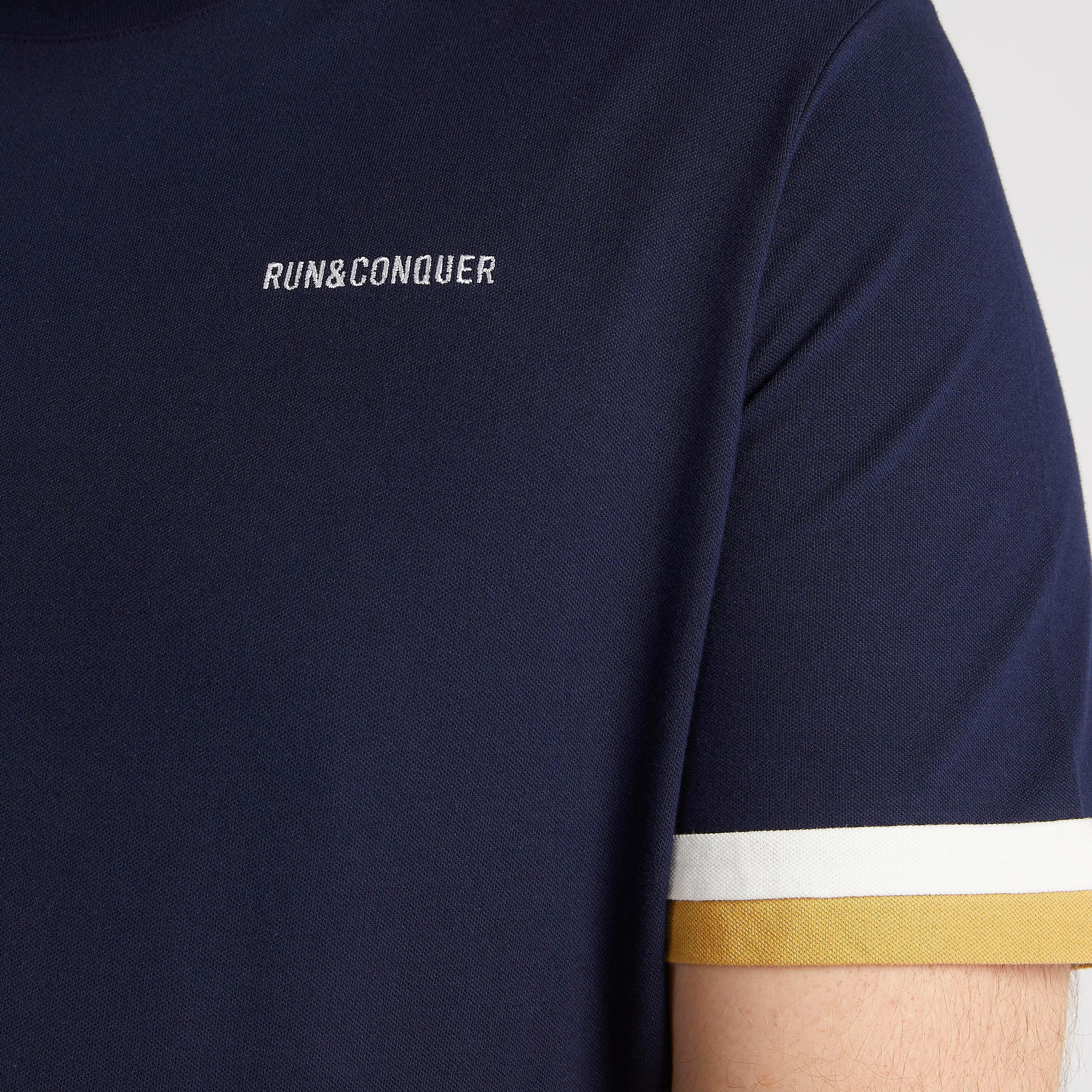 Solid T-shirt with Crew Neck and Tipping Detail-men-clothing-tshirtsandpolos-tshirts-image-3