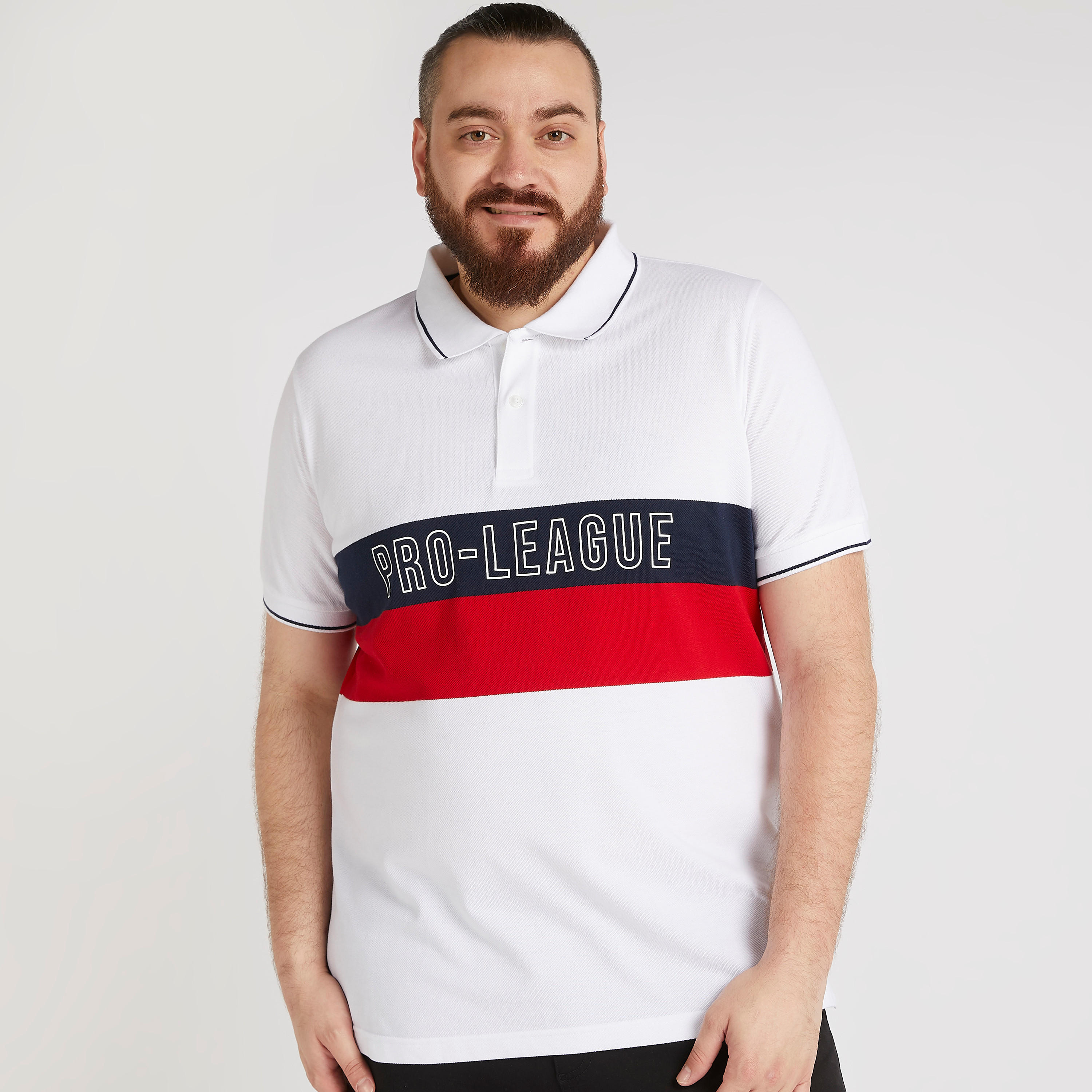 Printed Polo T-shirt with Short Sleeves-men-clothing-tshirtsandpolos-polos-image-1