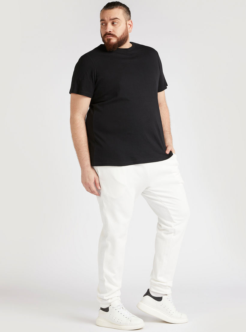 Solid Mid-Rise Joggers with Elasticated Drawstring Waist-men-clothing-bottoms-joggers-image-2
