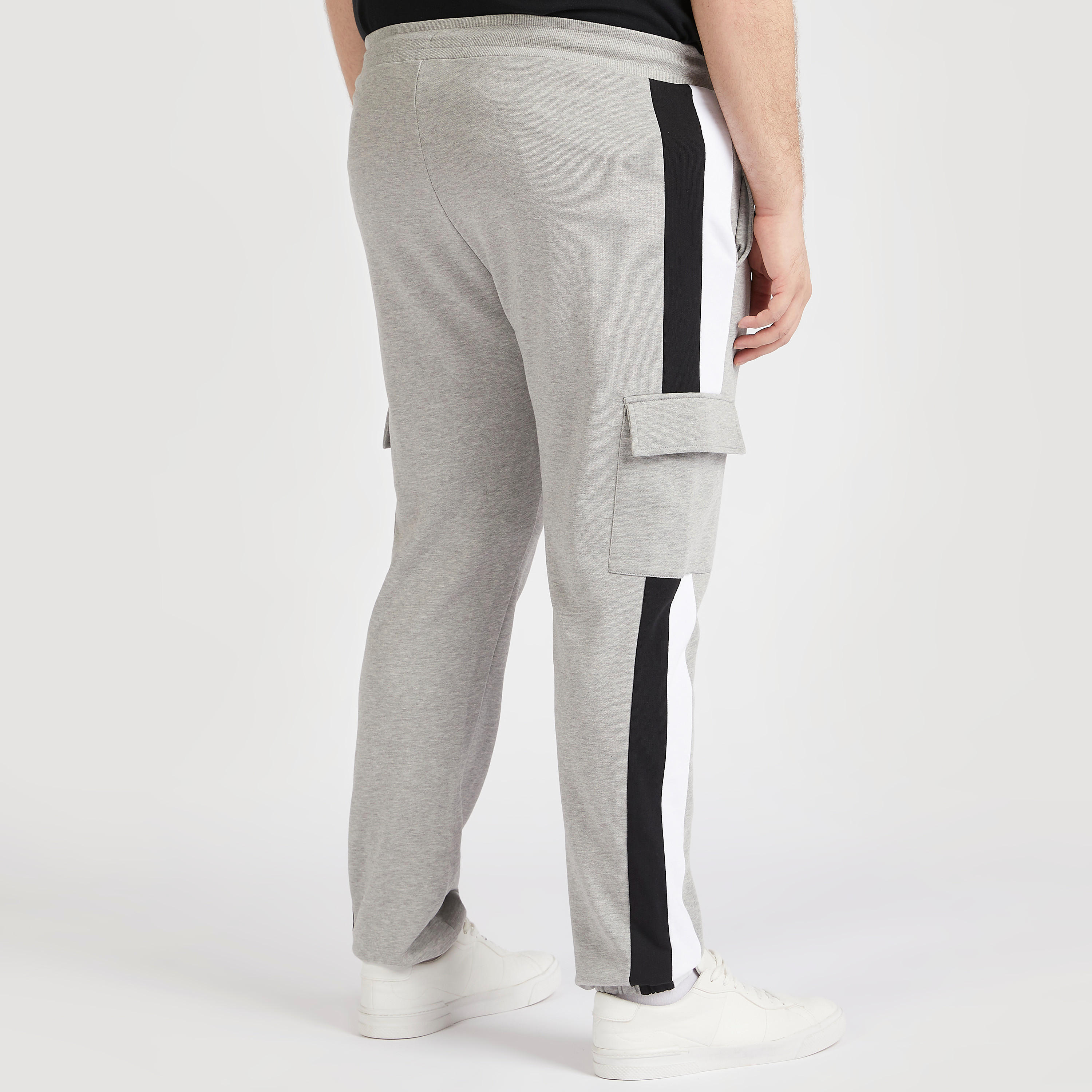 Solid Joggers with Cargo Pockets and Drawstring Closure-men-clothing-bottoms-joggers-image-4