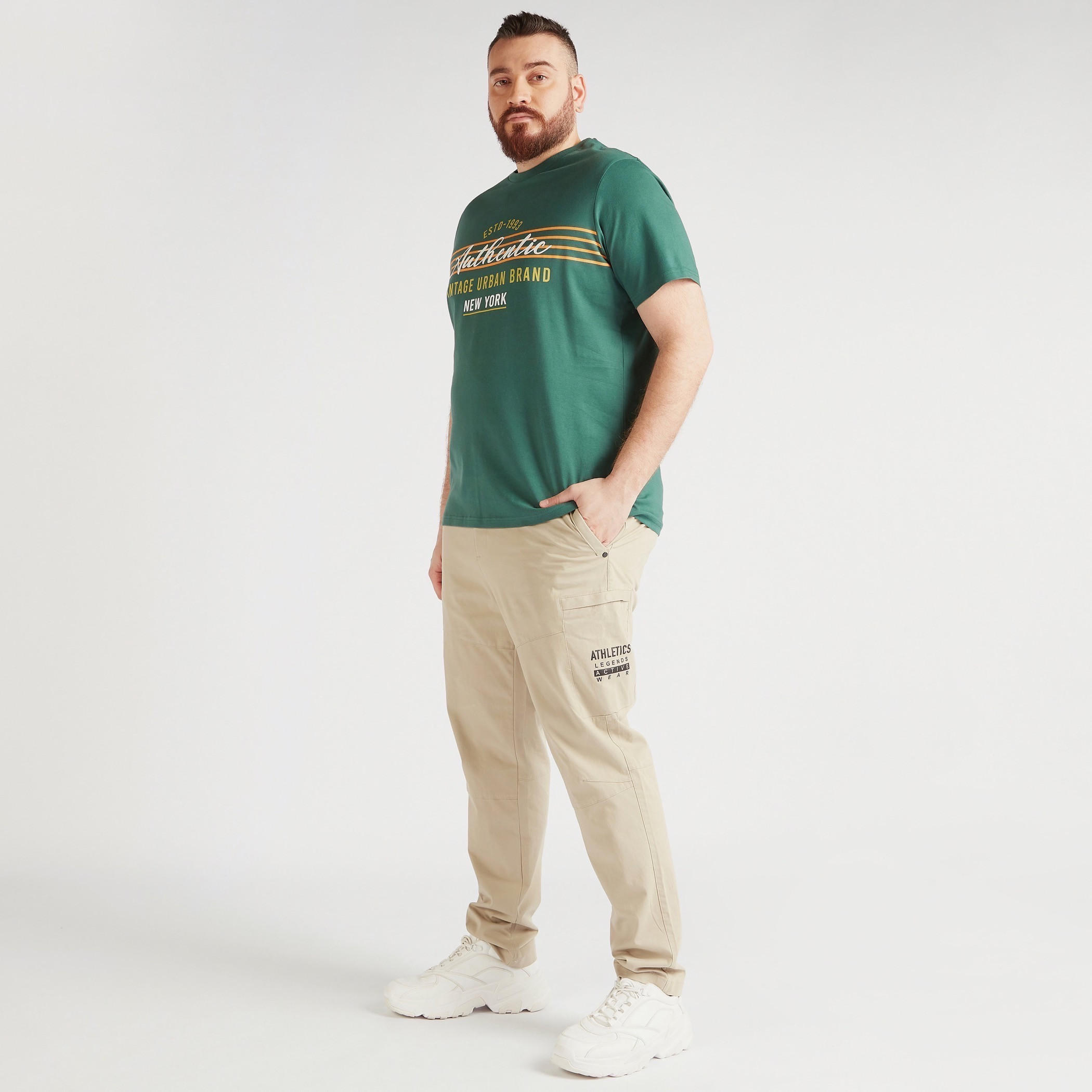 Printed Crew Neck T-shirt with Short Sleeves-men-clothing-tshirtsandpolos-tshirts-image-2