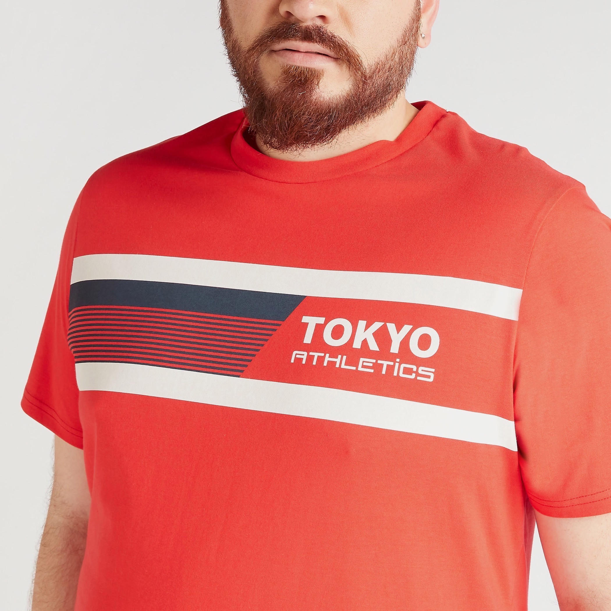 Printed Crew Neck T-shirt with Short Sleeves-men-clothing-tshirtsandpolos-tshirts-image-3