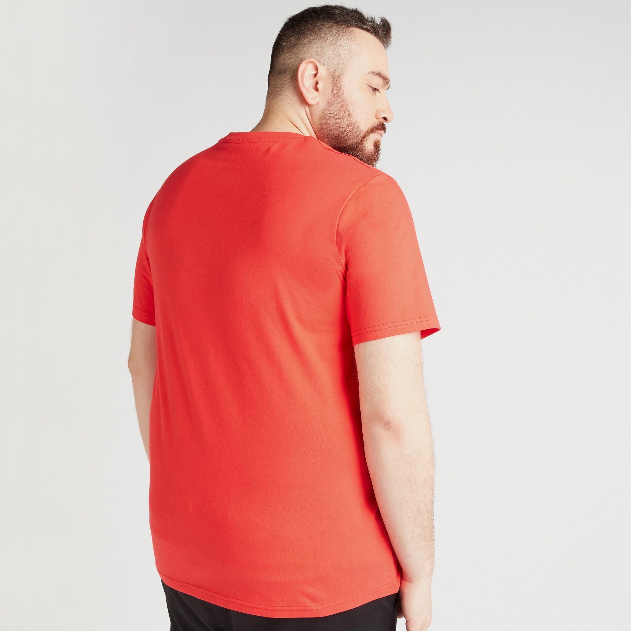 Printed Crew Neck T-shirt with Short Sleeves-men-clothing-tshirtsandpolos-tshirts-image-4