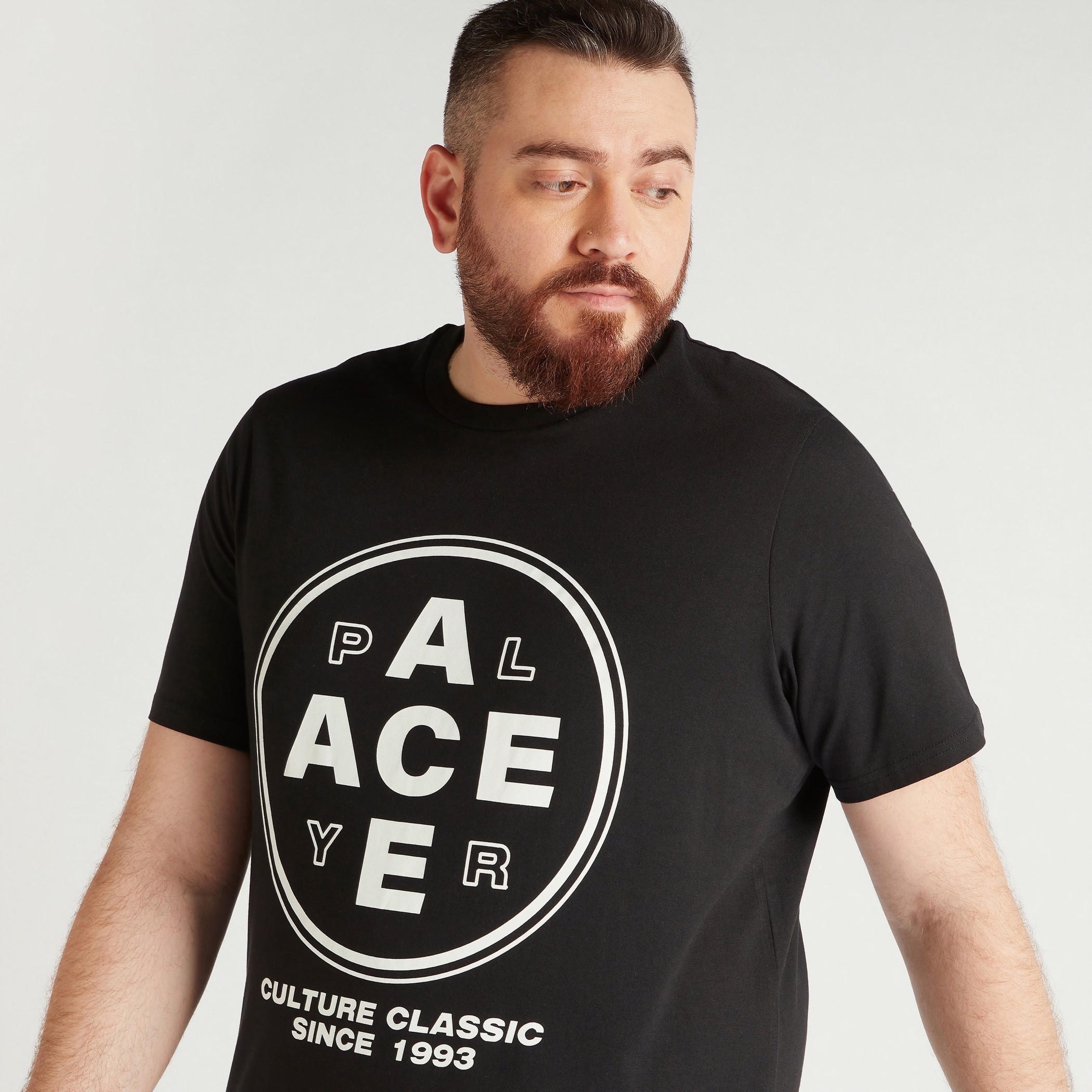 Printed Crew Neck T-shirt with Short Sleeves-men-clothing-tshirtsandpolos-tshirts-image-3