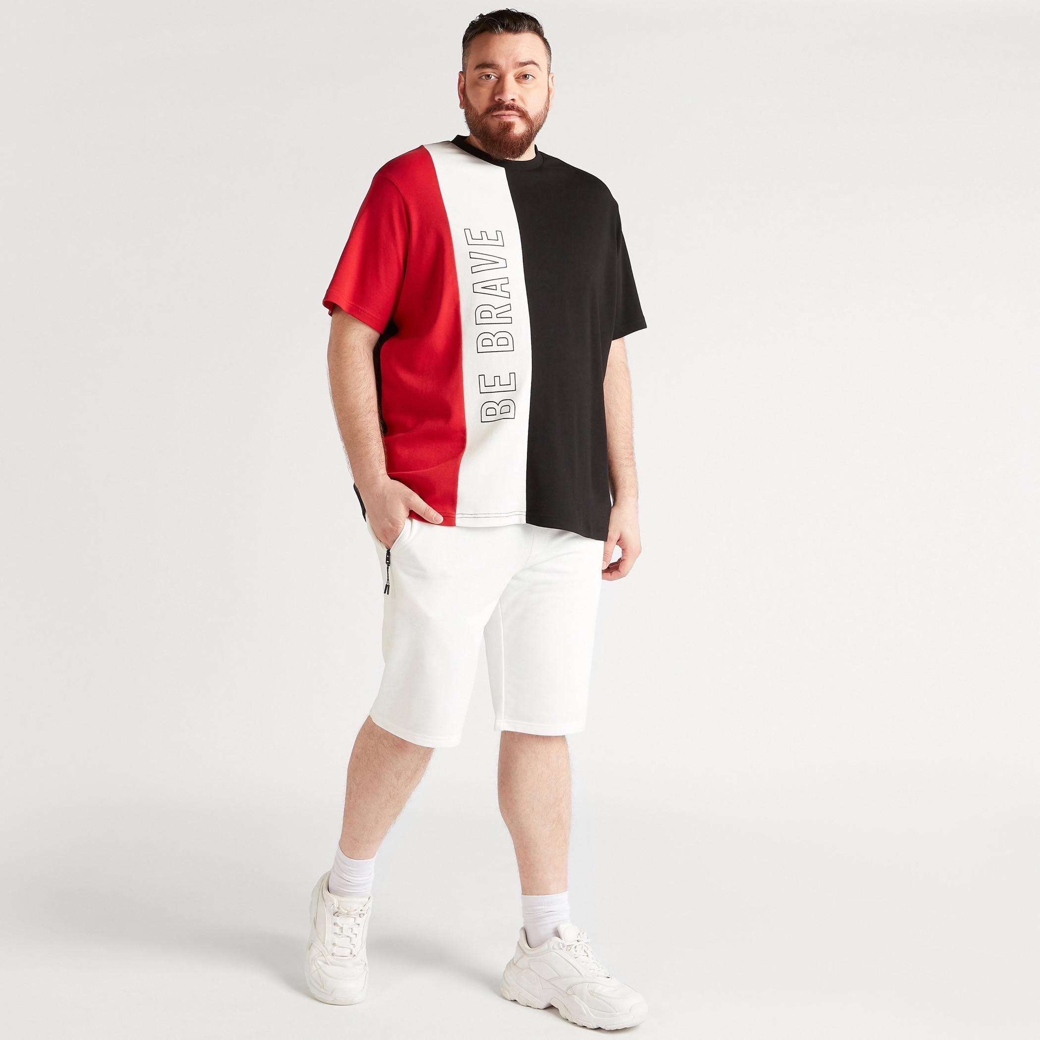 Solid Mid-Rise Shorts with Drawstring Closure-men-clothing-bottoms-shorts-image-2