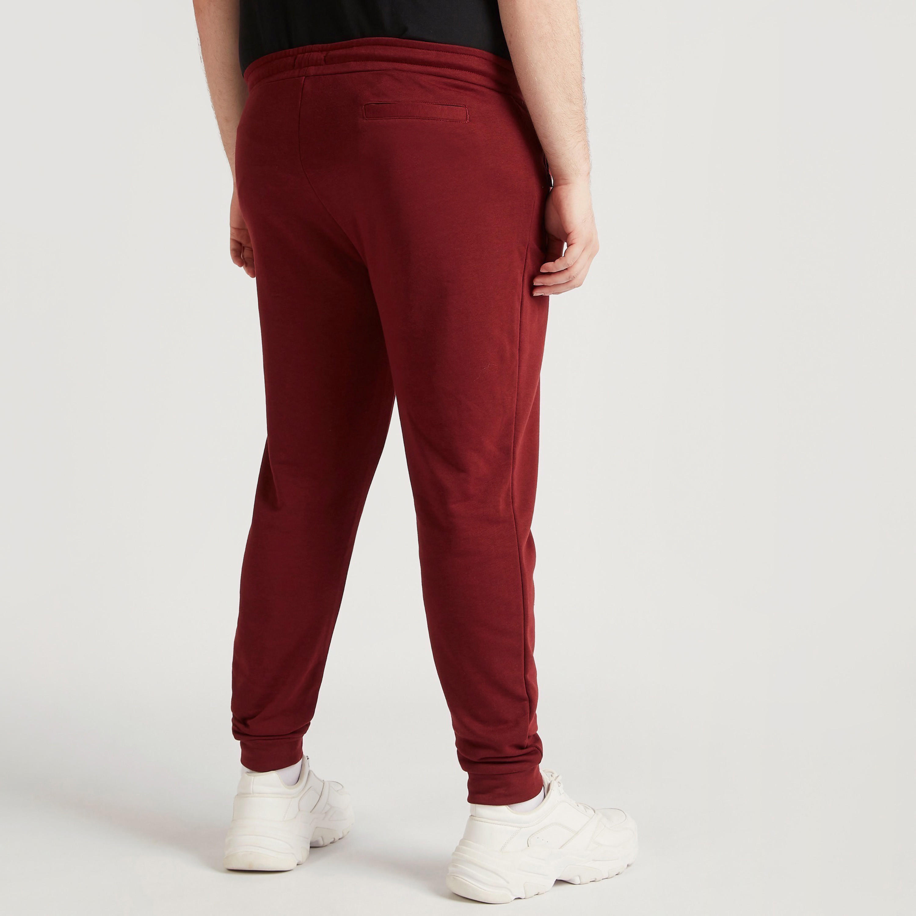 Solid Joggers with Drawstring Closure and Pockets-men-clothing-bottoms-joggers-image-4