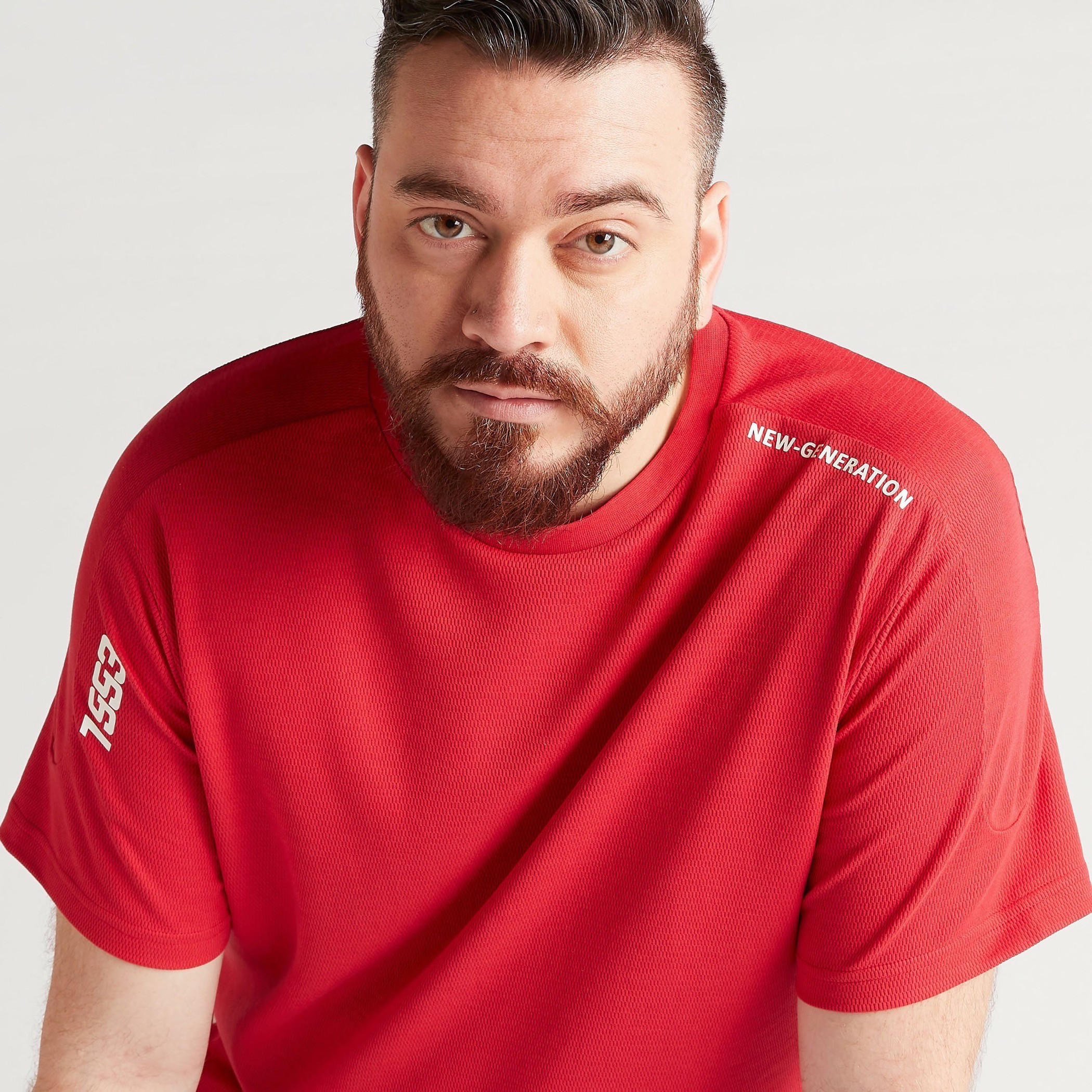 Printed Crew Neck T-shirt with Short Sleeves-men-clothing-tshirtsandpolos-tshirts-image-3